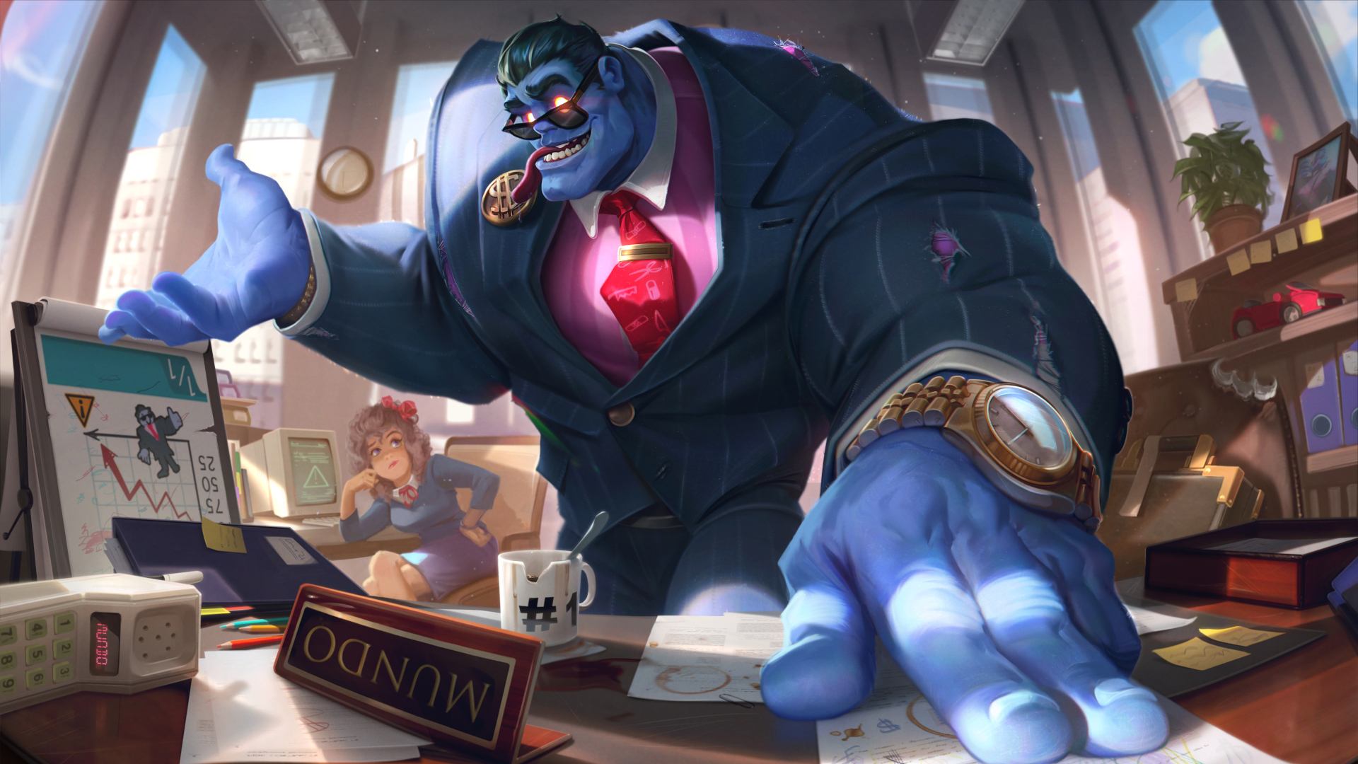 League Of Legends Dr Mundo Dr Mundo League Of Legends Riot Games Digital Art Corporate Mundo 1920x1080