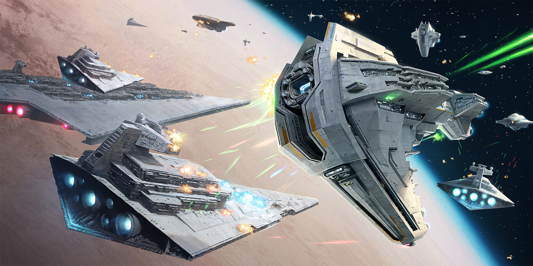 Imperial Forces Science Fiction Star Wars Ships Star Destroyer Star Wars Vehicle Darren Tan Artwork 1800x900