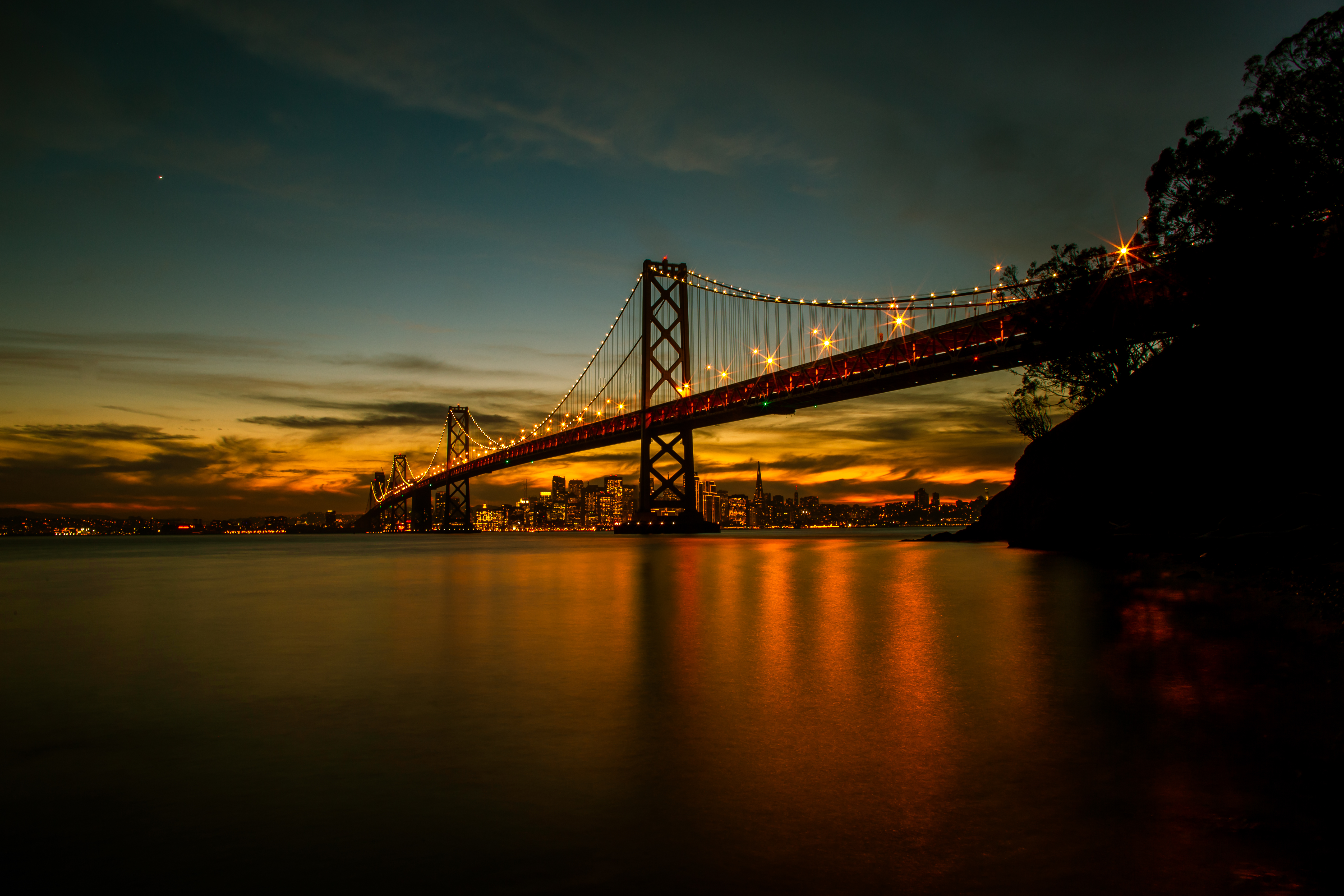 Bridge San Francisco California Sunset 5668x3779