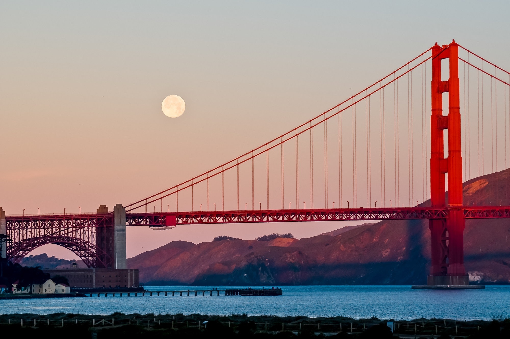 Bridge Golden Gate Bridge Architecture 2000x1333