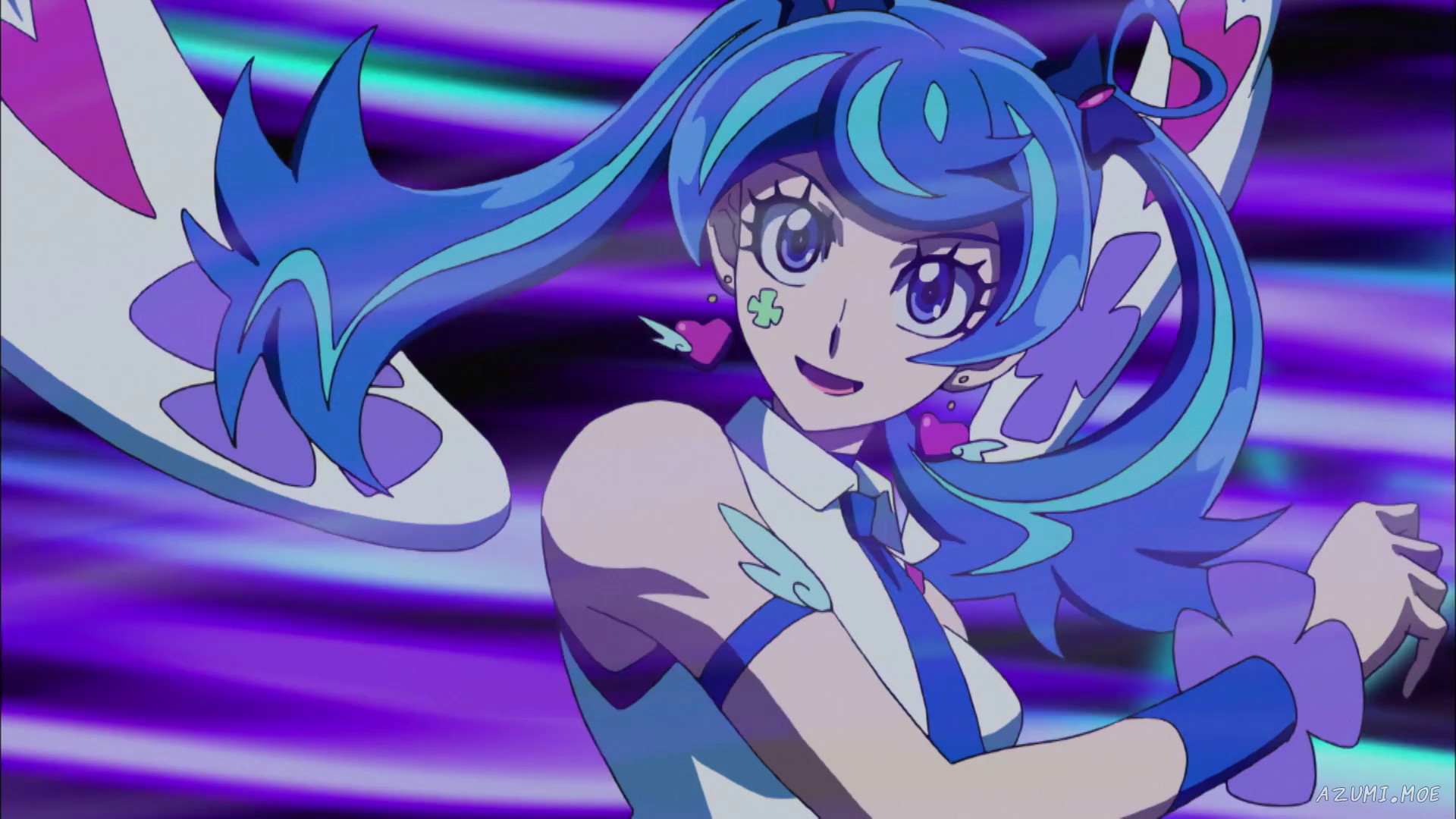 Anime Anime Girls Anime Screenshot Yu Gi Oh VRAiNS Blue Angel Yu Gi Oh VRAiNS Aoi Zaizen Twintails B 1920x1080