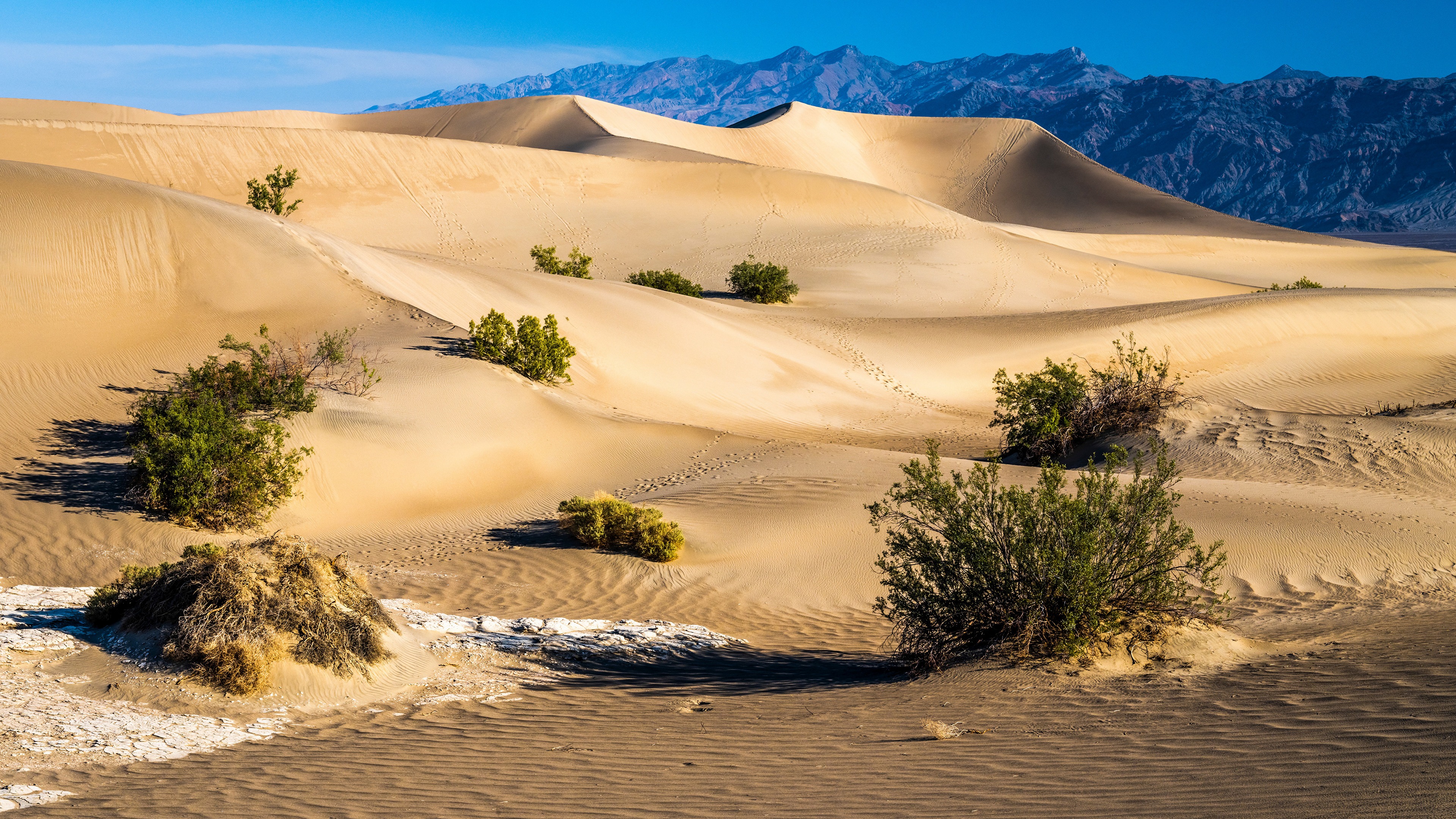 Nature Landscape USA California Sky Desert Death Valley Sand Mountains 3840x2160