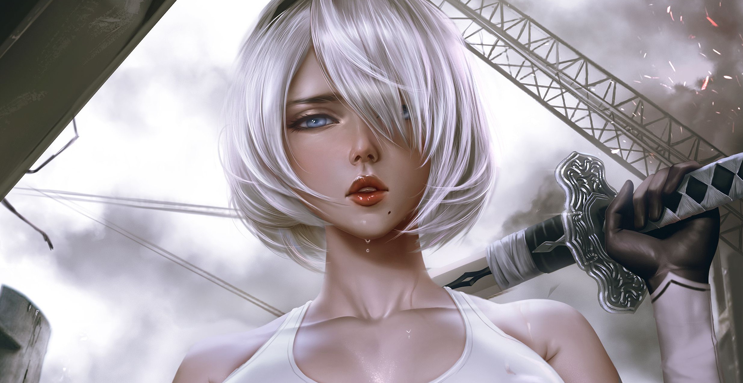 Video Game NieR Automata 2468x1272