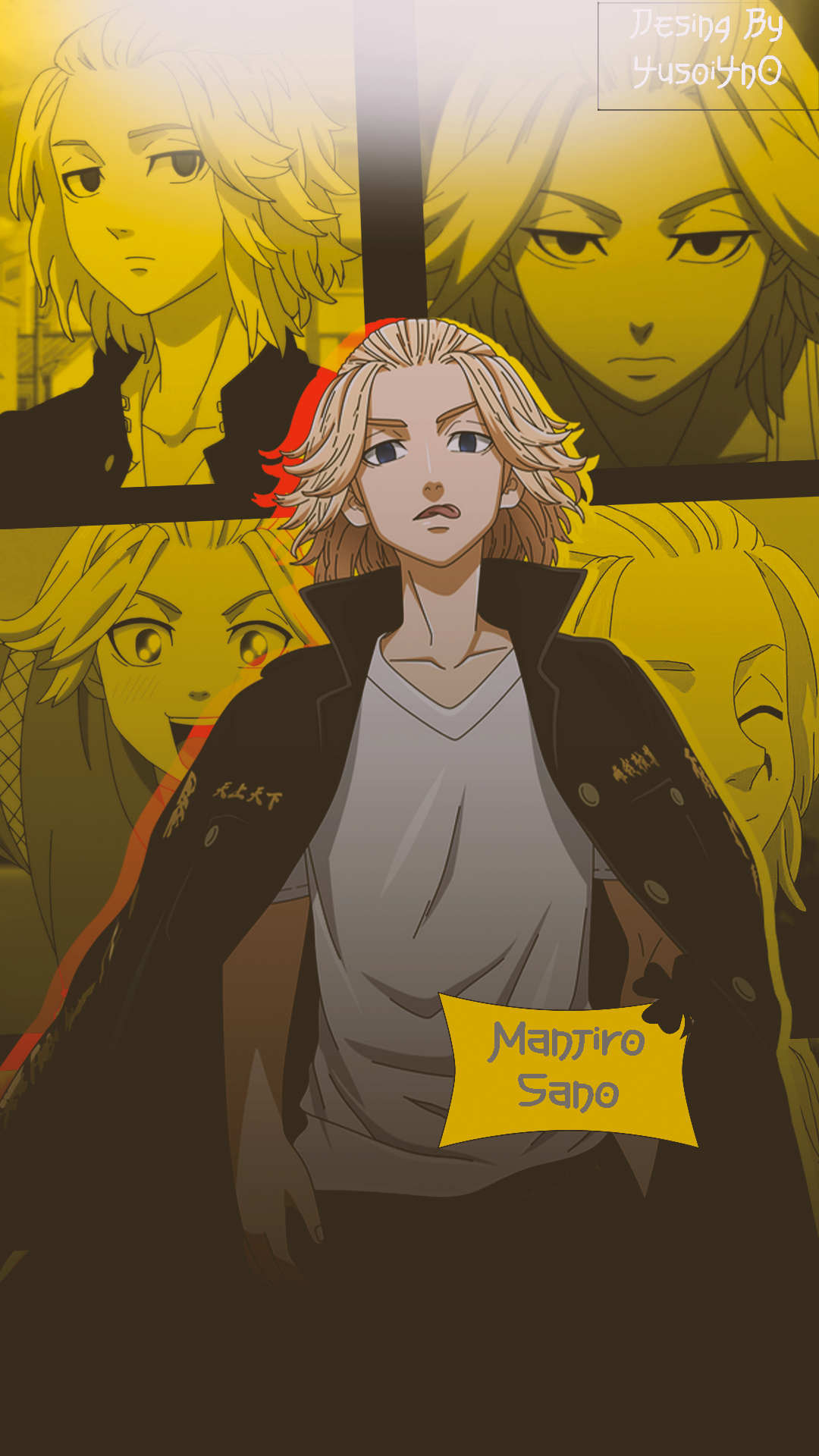 Anime Boys Tokyo Revengers Yellow Hair Collage 1080x1920