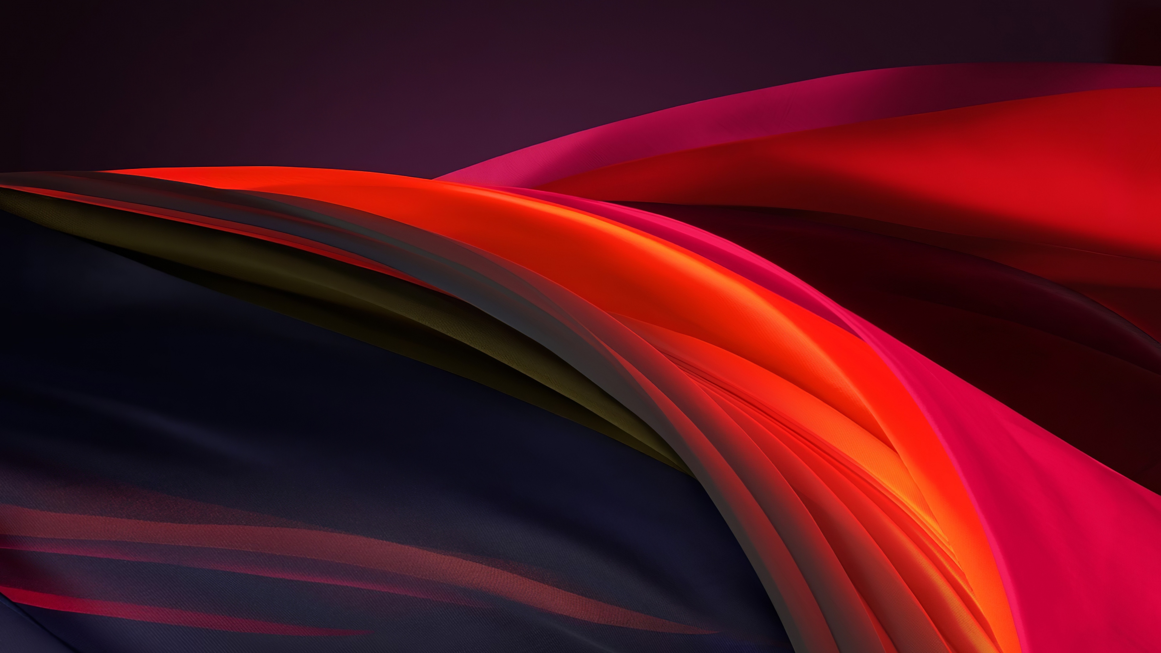 Abstract Curved Red Texture 3840x2160