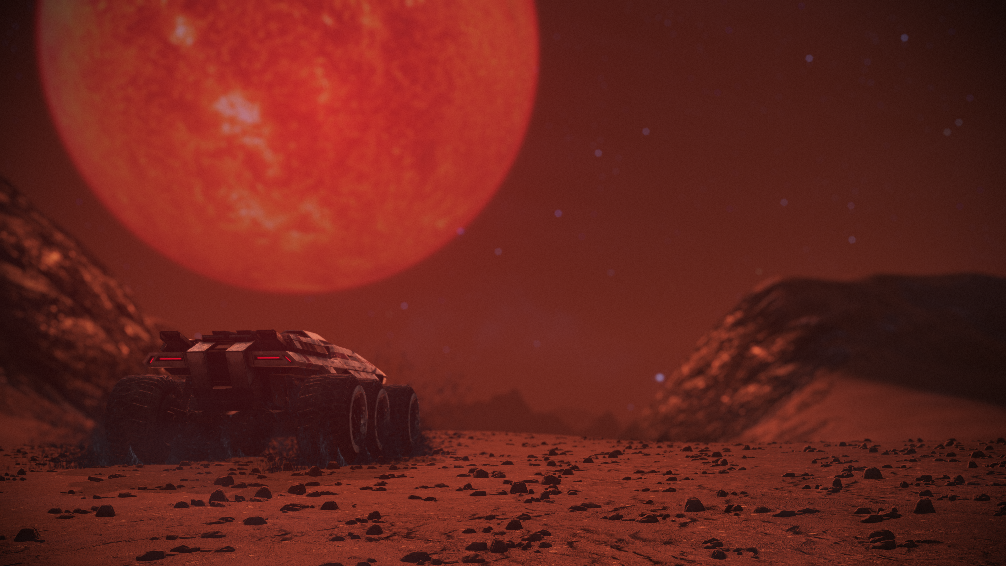 Mass Effect Legendary Edition Mass Effect Red Sun Mars Stars 3840x2160
