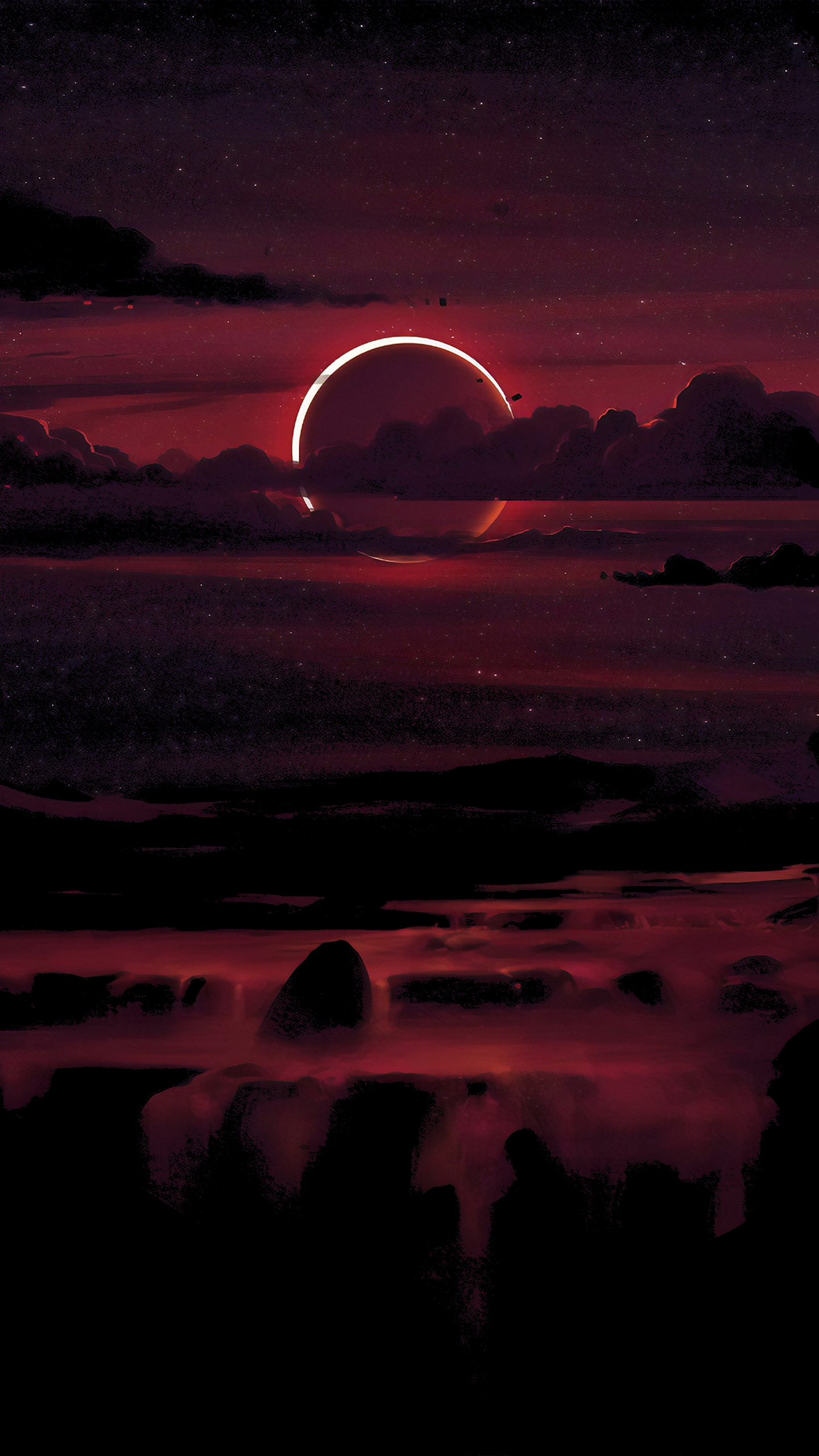 Evening Solar Eclipse Phone 1440x2560