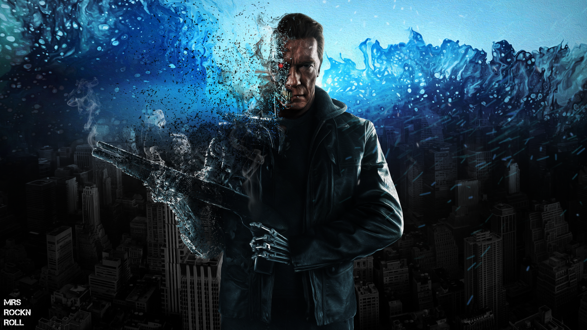 Terminator Arnold Schwarzenegger Cyborg Men Machine Science Fiction 1920x1080