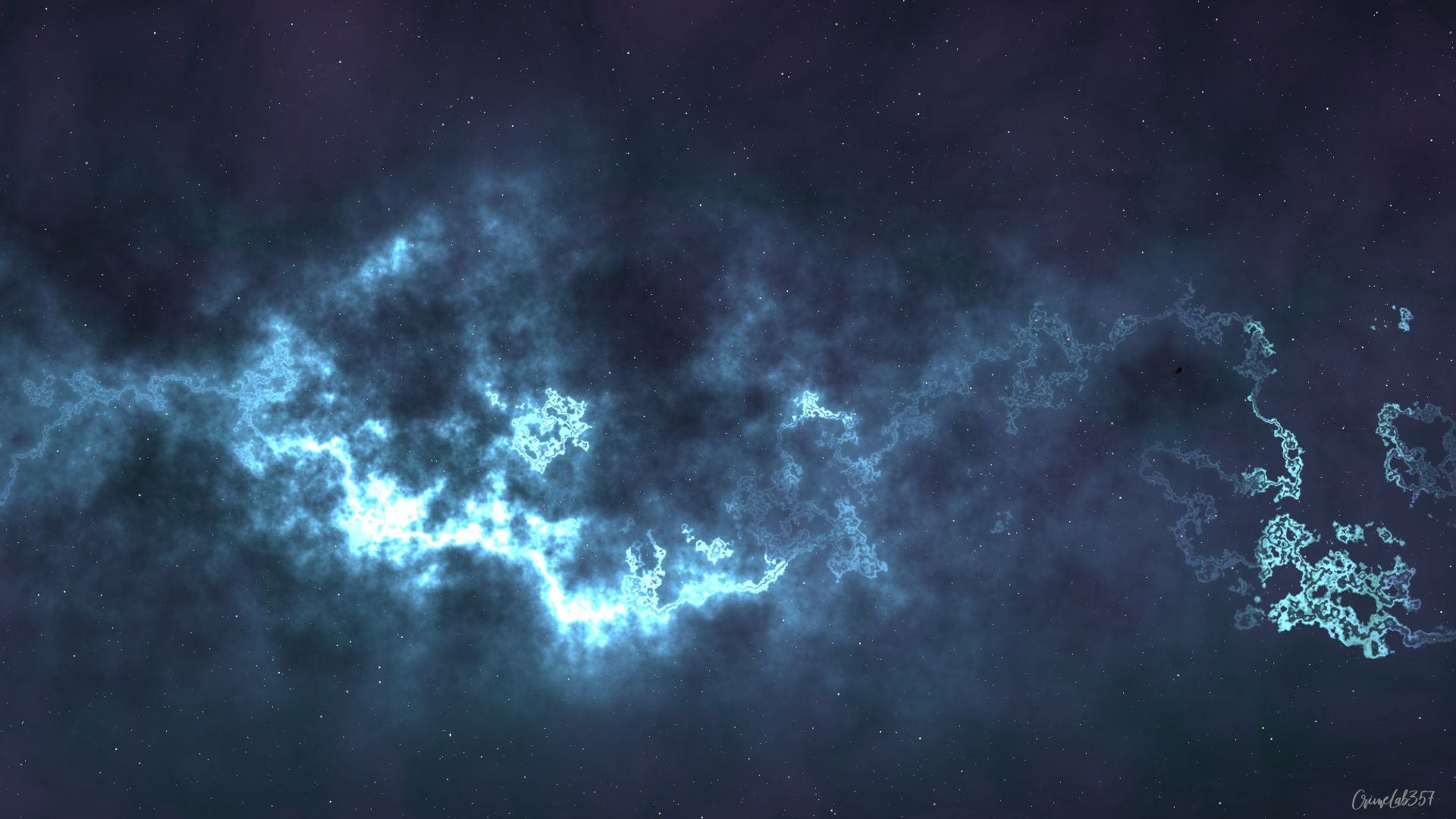 Space Nebula Watermarked Stars 1920x1080
