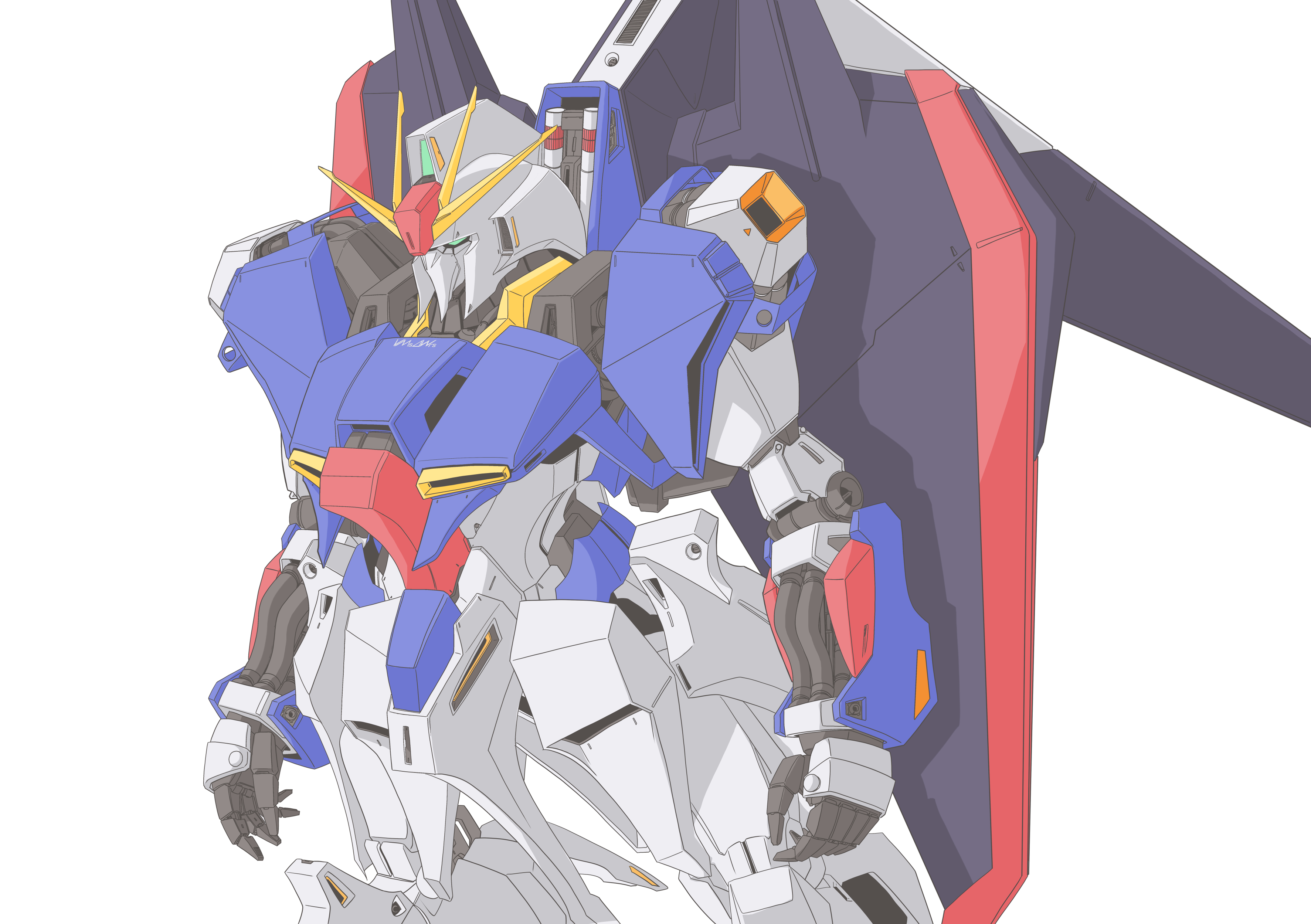 Anime Mechs Gundam Mobile Suit Zeta Gundam Zeta Gundam Super Robot Wars Artwork Digital Art Fan Art 3547x2500