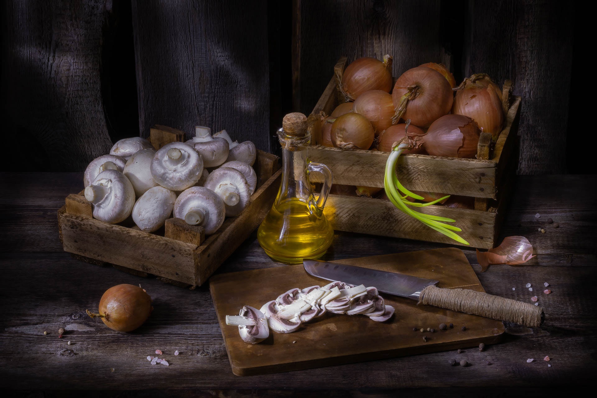 Mushroom Oil Onion 1920x1280