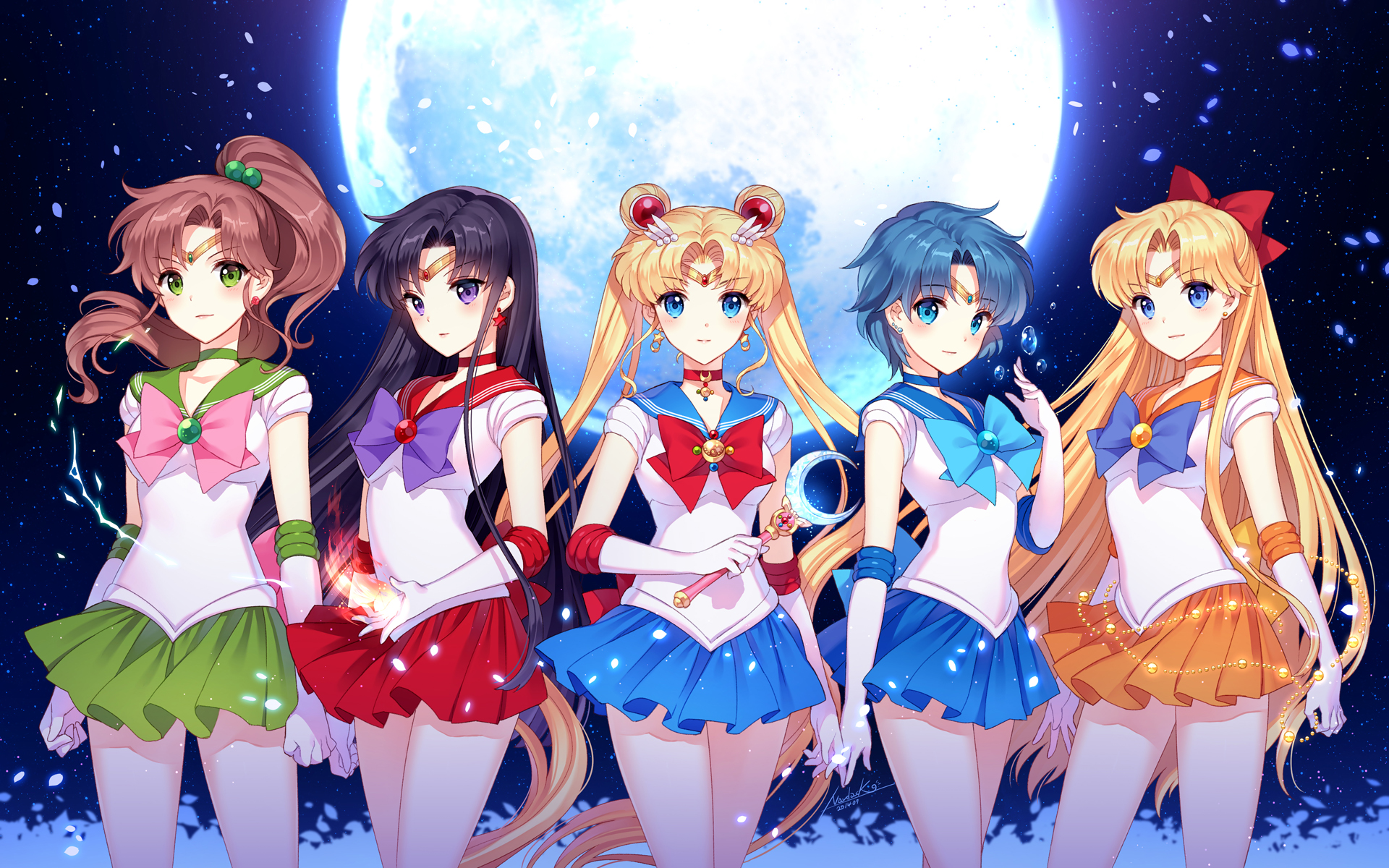Nardack Artwork Anime Girls Sailor Moon Aino Minako Rei Hino Kino Makoto Mizuno Ami Tsukino Usagi Sa 1920x1200