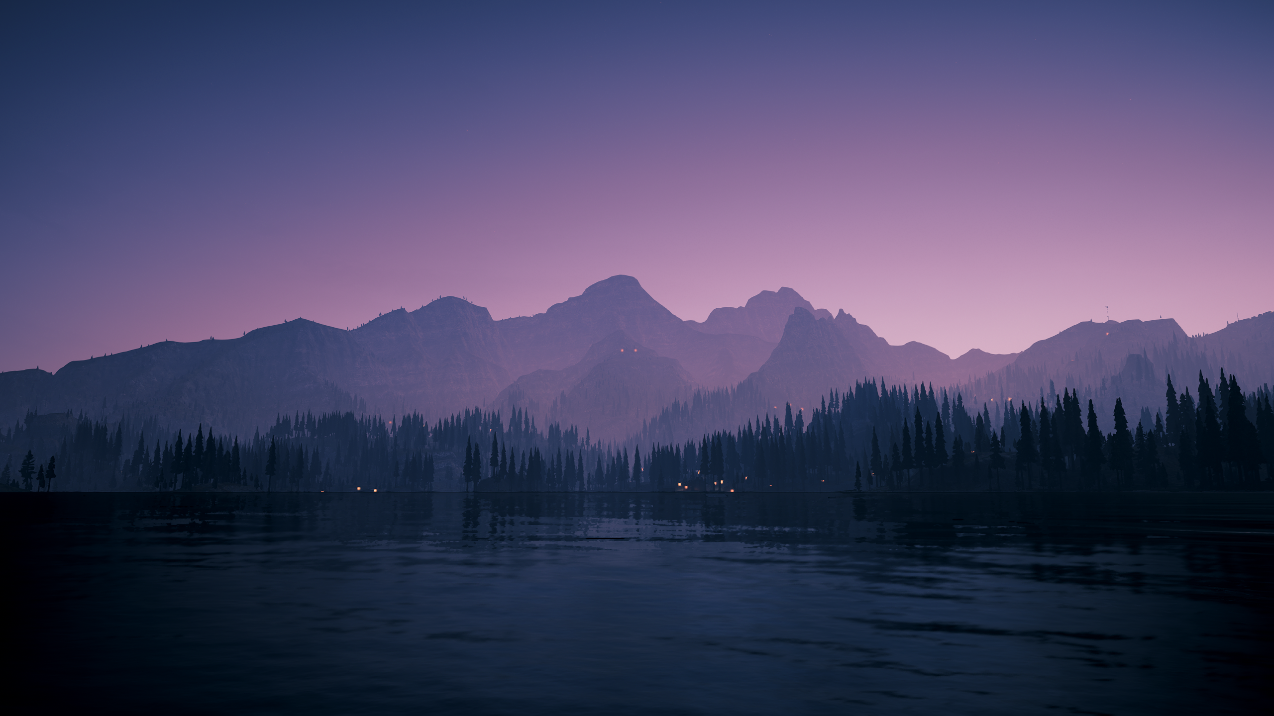 Far Cry 5 Sunset Mountains Nature Video Games 2560x1440