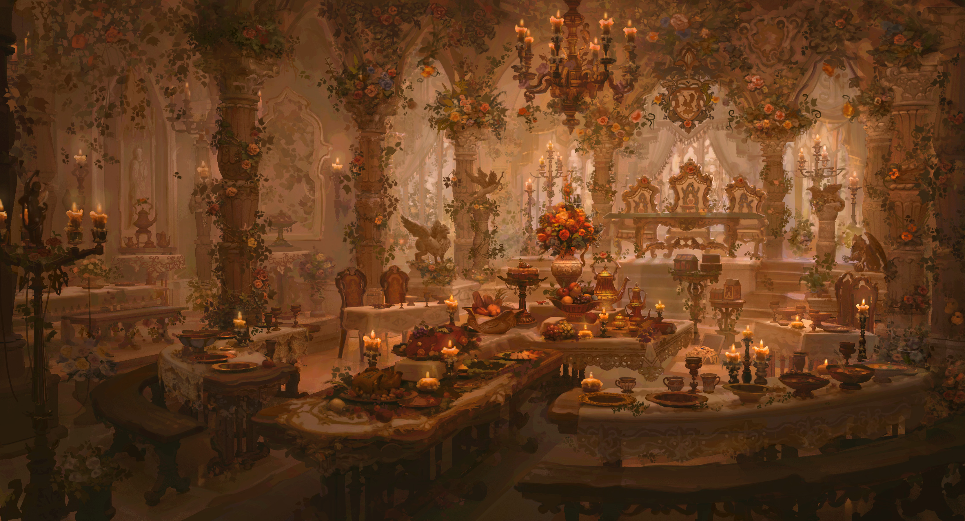 fantasy dining room art