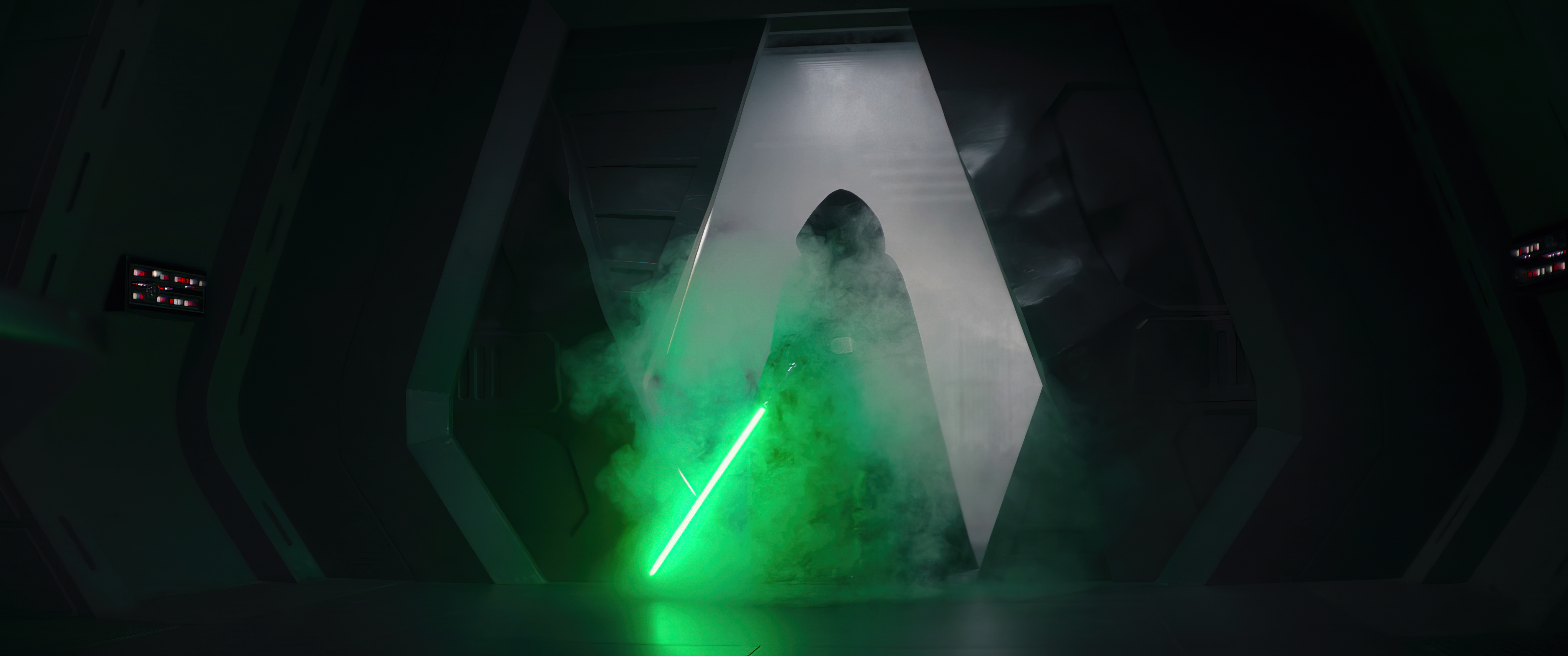 The Mandalorian Luke Skywalker Star Wars Darth Vader Jedi Lightsaber Dark Side Light Side Digital Ar 6880x2880