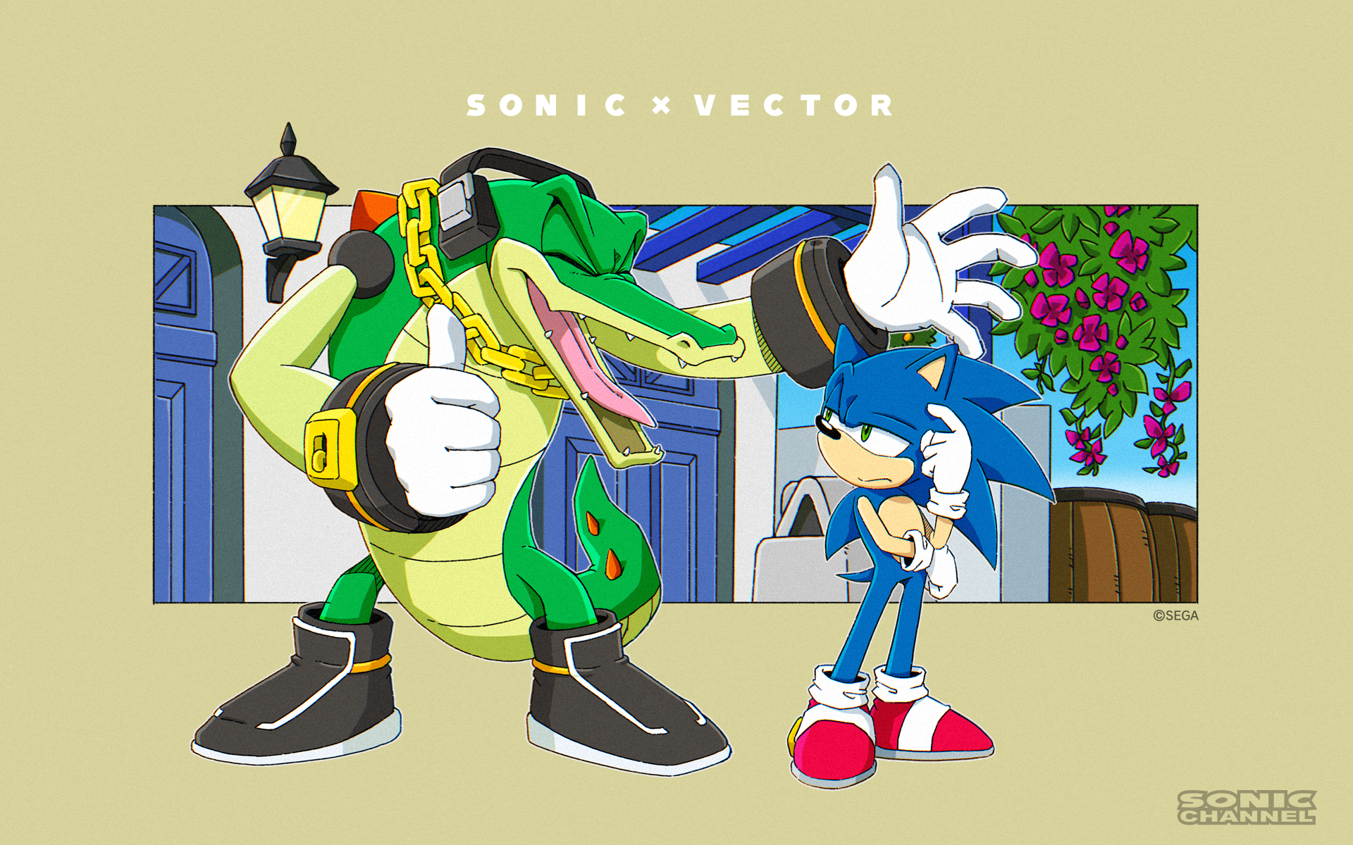 Sonic Sonic The Hedgehog Crocodiles Vector Character Vector Sega PC Gaming Video Game Art Comic Art  1920x1200