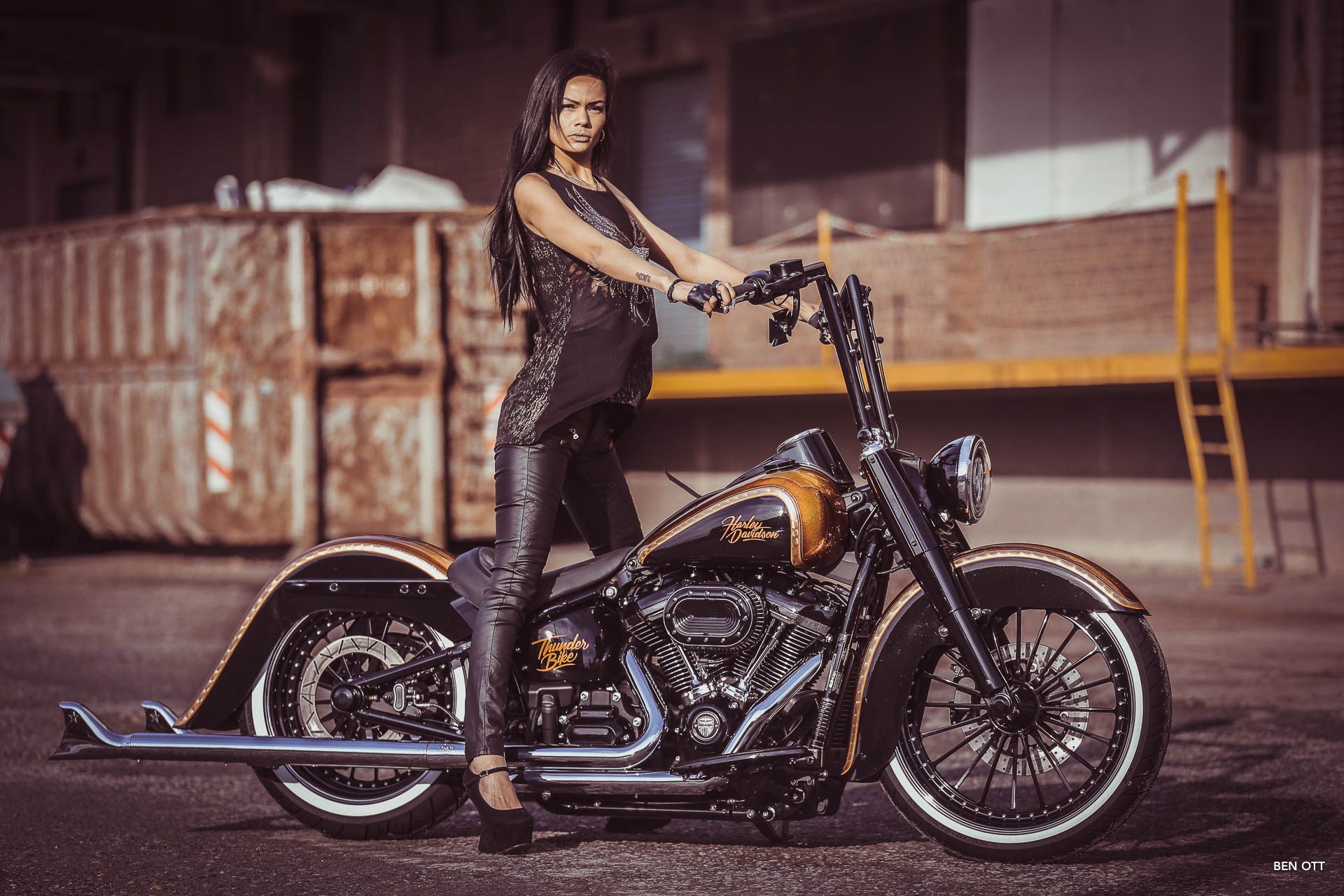 Custom Motorcycle Harley Davidson Thunderbike Customs 1920x1280