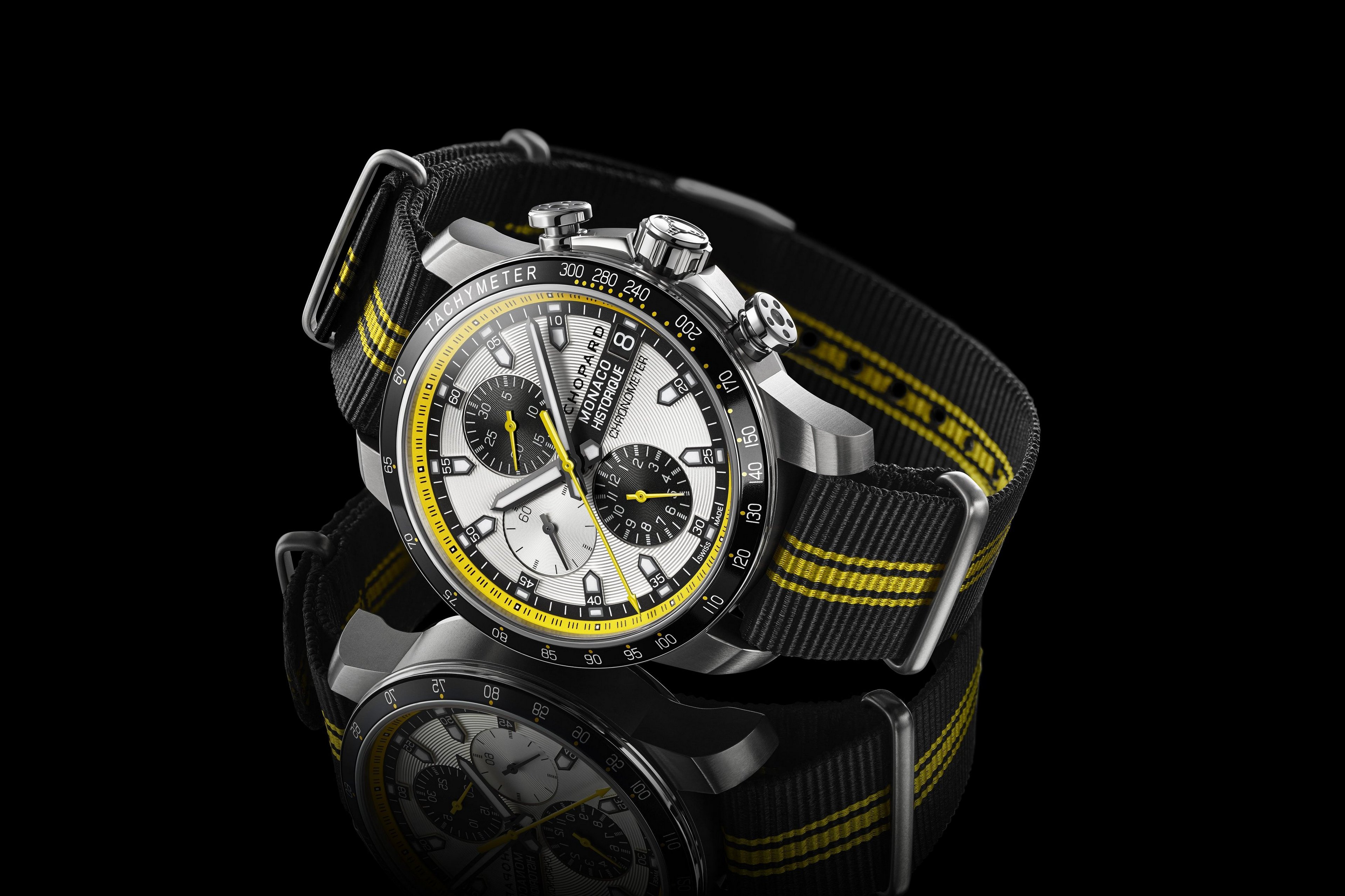 Chopard Watch Dark Background Reflection Wristwatch Technology Numbers Simple Background Black Backg 3840x2560