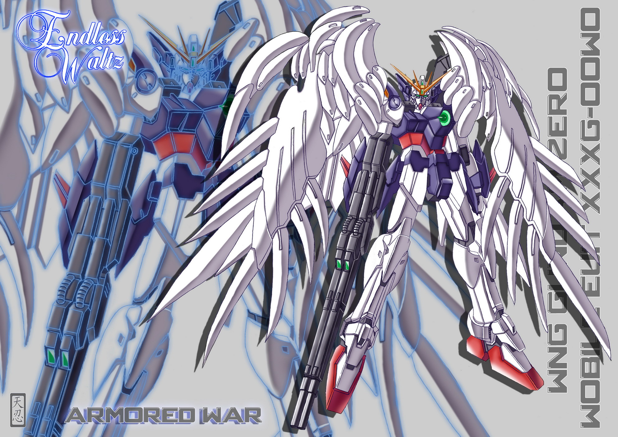 Mobile Suit Gundam Wing Wing Gundam Zero Artwork Digital Art Fan Art Anime Mechs Super Robot Wars Gu 1984x1403