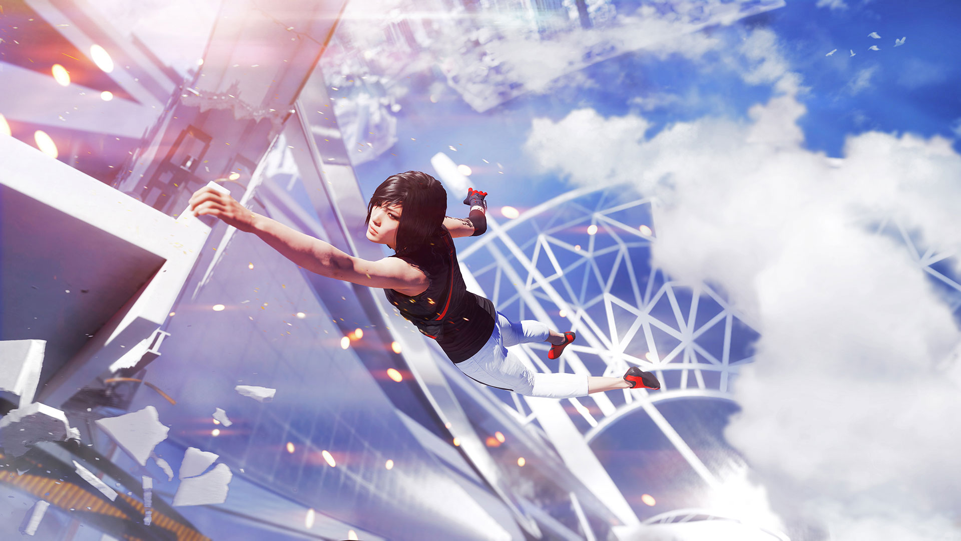 Mirrors Edge Faith Connors Rooftopping 1920x1080