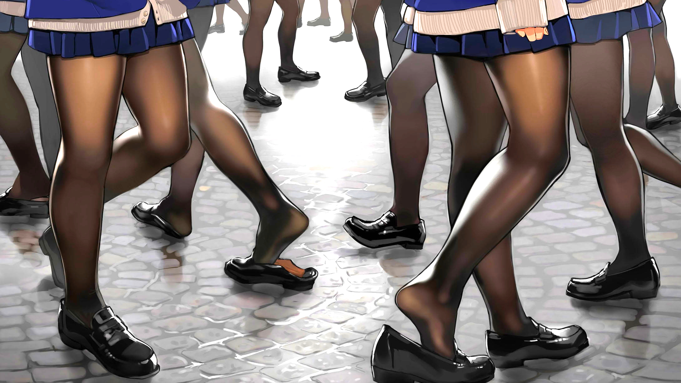 Anime Anime Girls Miru Tights Yomu Legs Wallpaper - Resolution:2181x1227 -  ID:1283377 