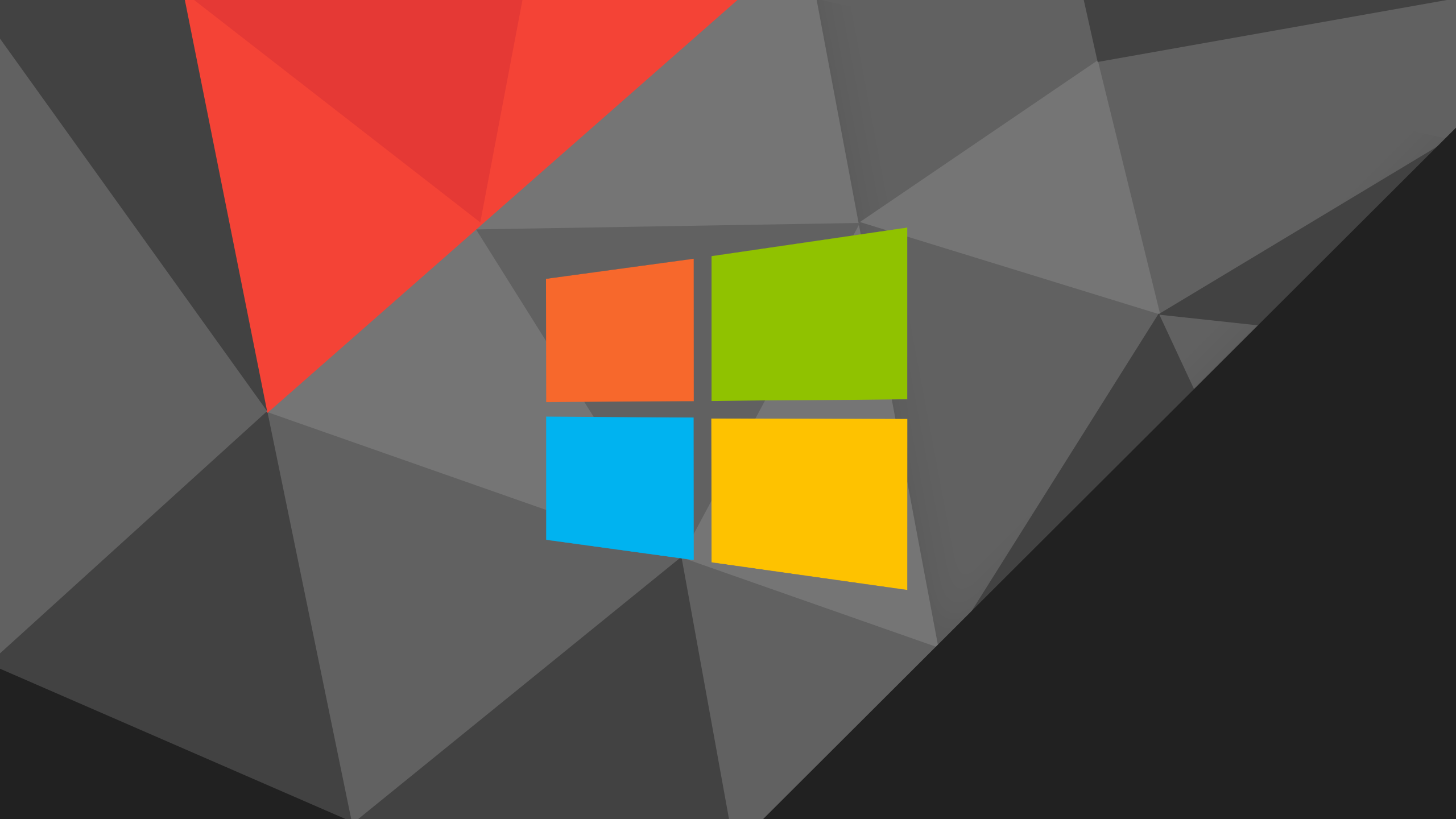Abstract Low Poly Minimalism Windows Logo Windows 10 Operating System 2560x1440