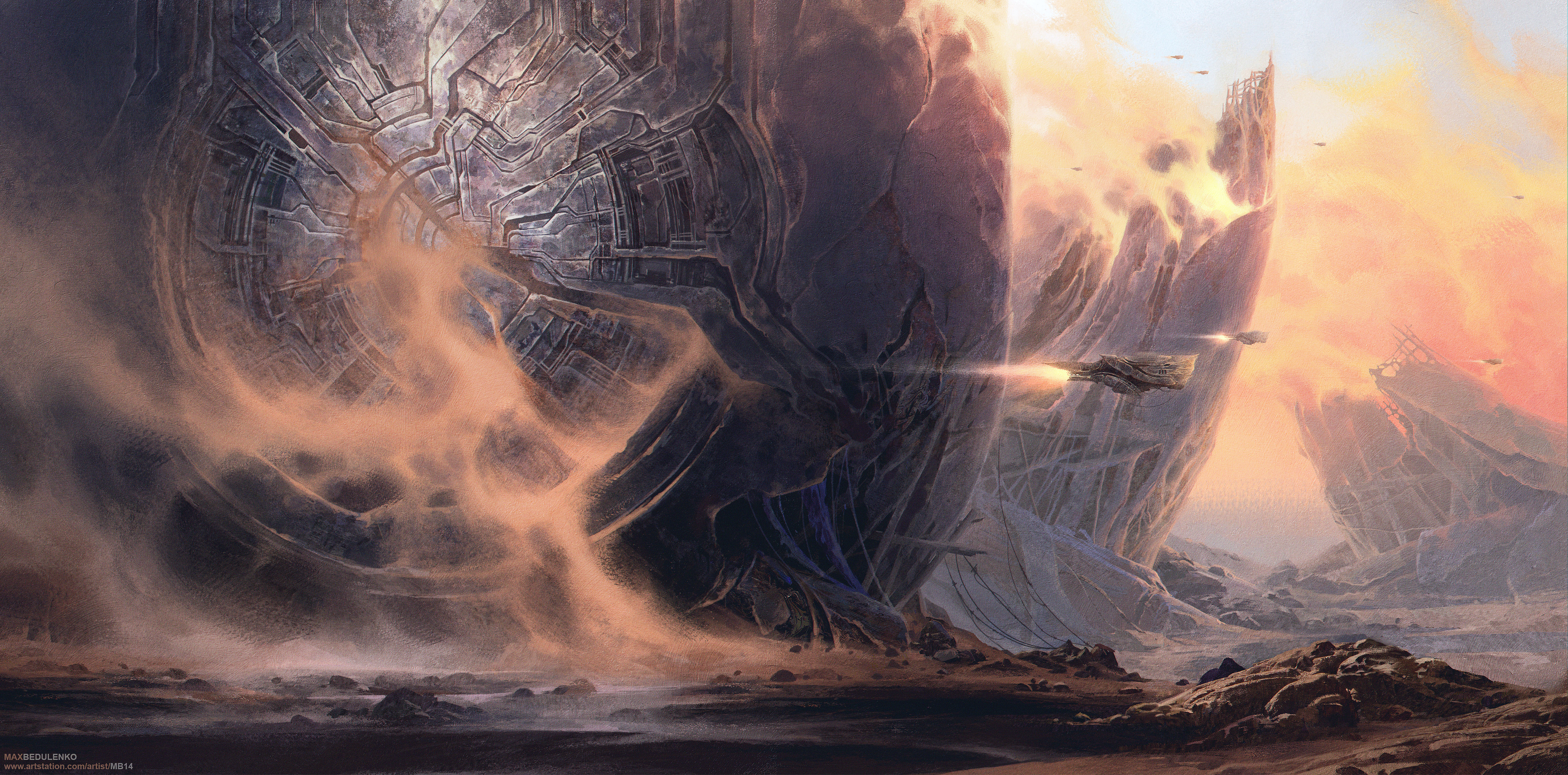 Max Bedulenko Digital Art Fantasy Art 3840x1898