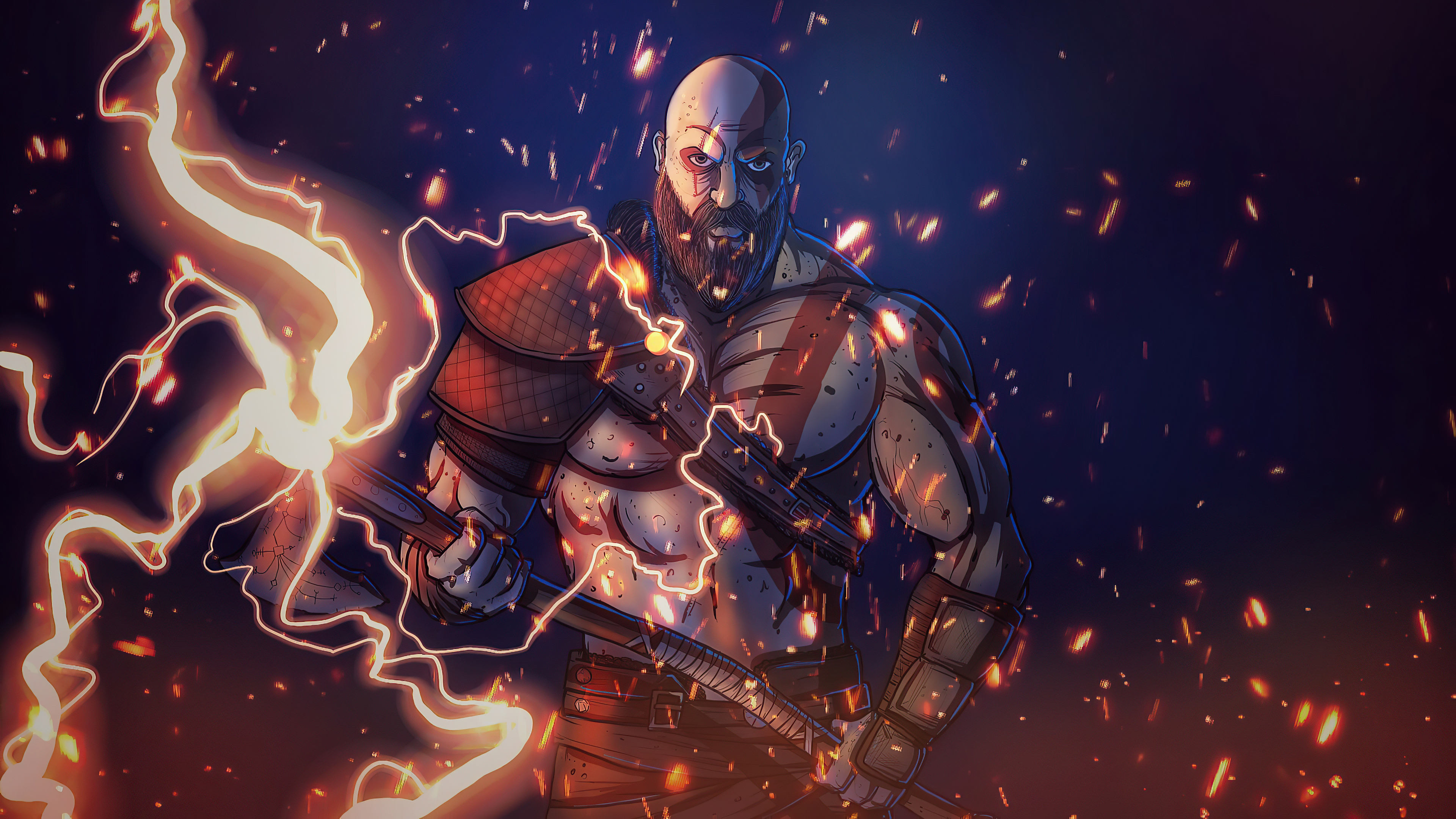 Kratos God Of War Warrior 3840x2160