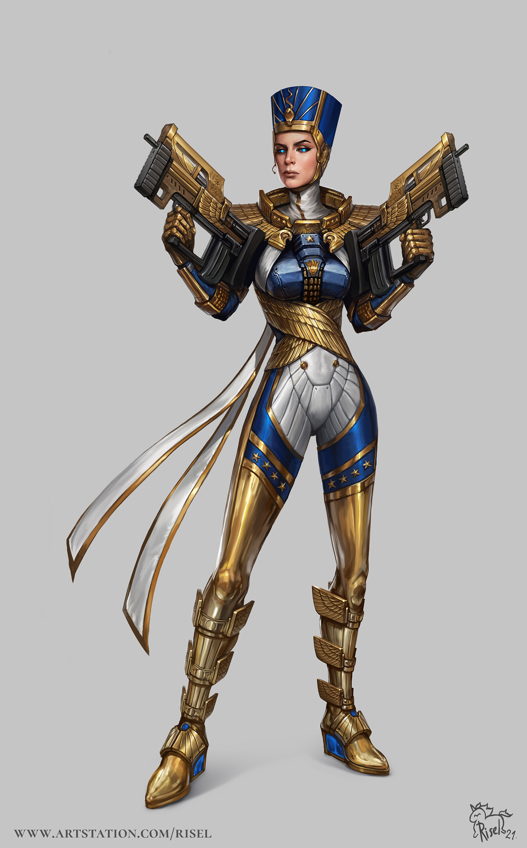 Tate S Artwork Fantasy Art Fantasy Girl Girls With Guns Simple Background Standing Women Weapon ArtS 1730x2780