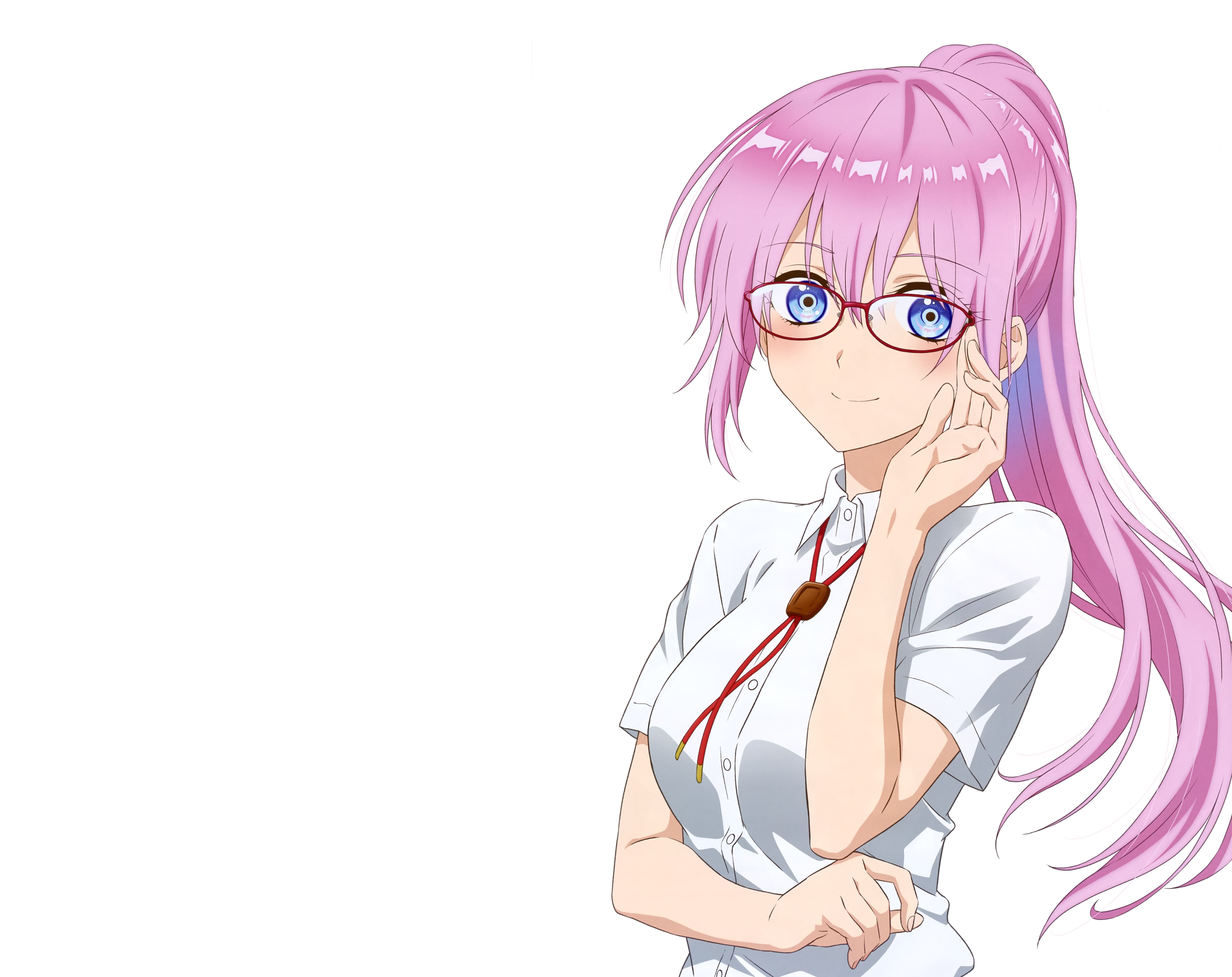 Kawaii Dake Ja Nai Shikimori San Shikimori Anime Girls Anime Pink Hair White Background Simple Backg 7192x5704
