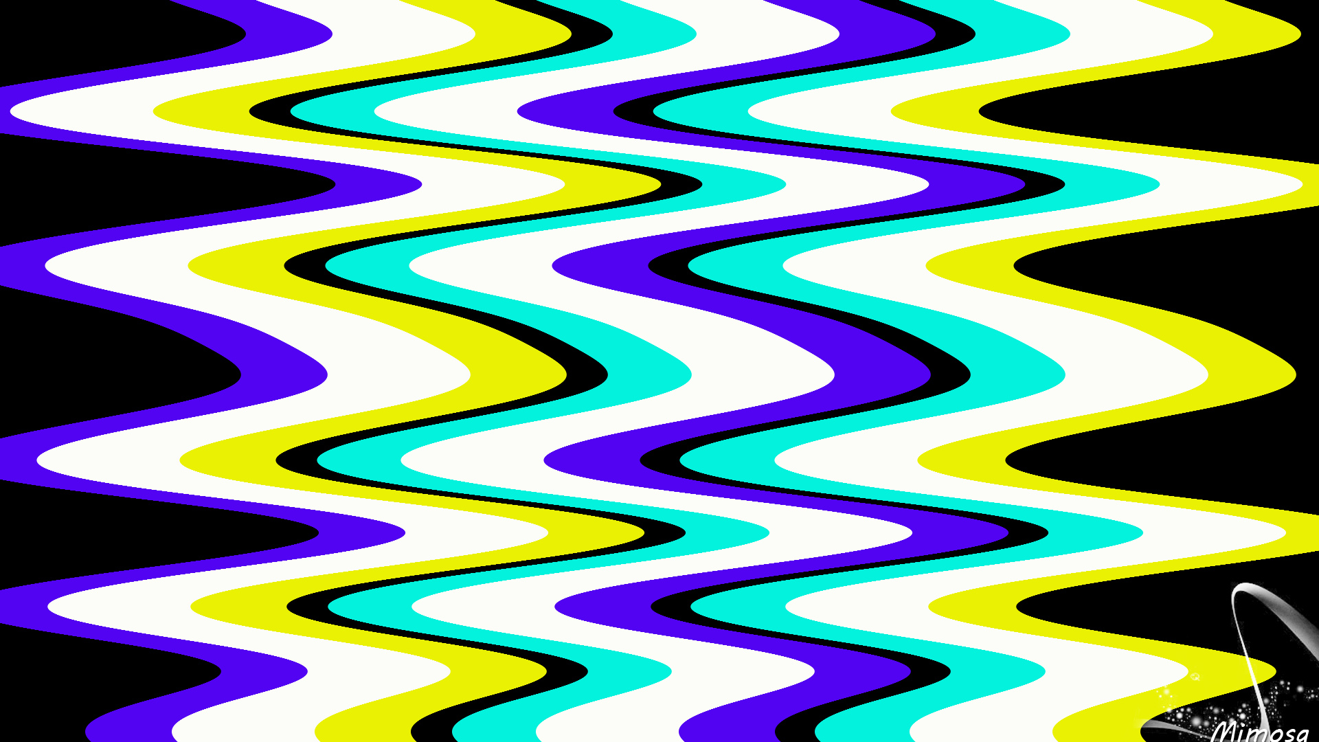 Colors Blue White Black Yellow Colorful 1920x1080