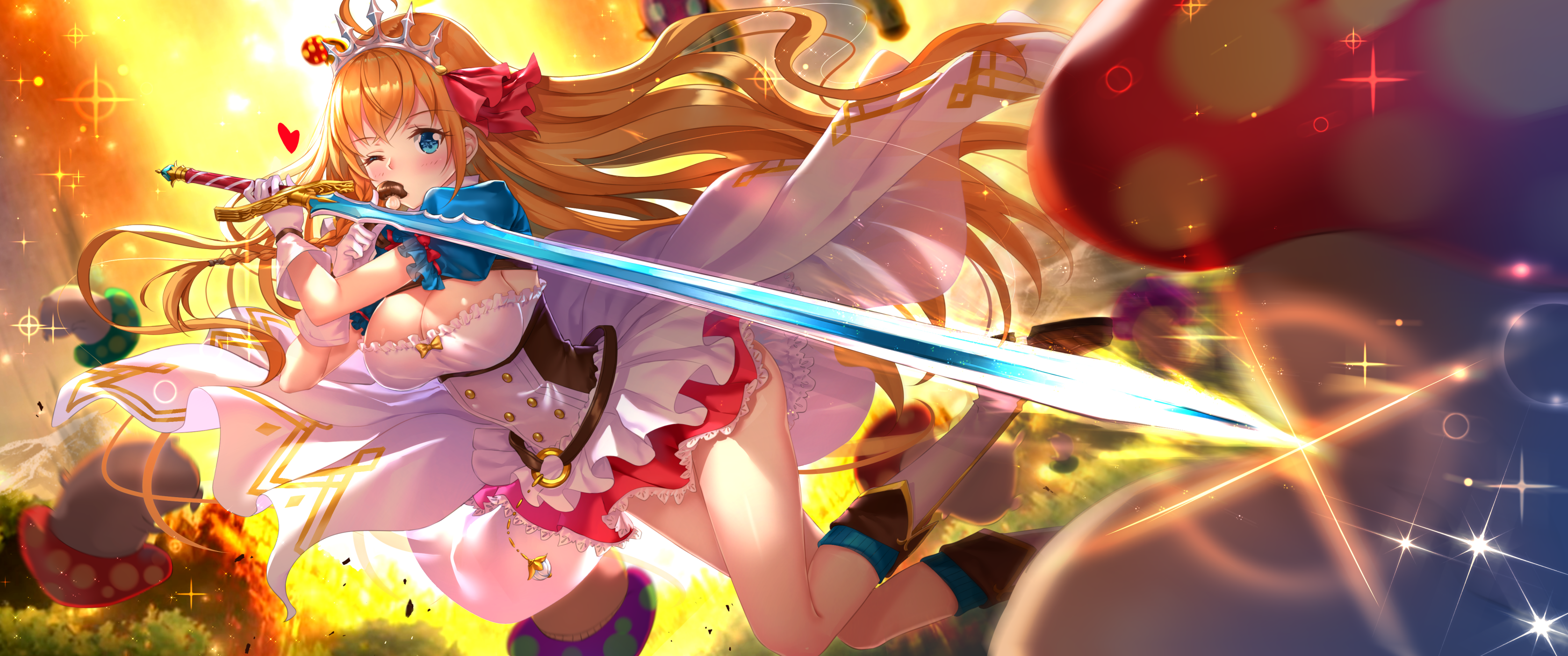 Pecorine Princess Connect Princess Connect Re Dive Anime Anime Girls Bangs Long Hair Sword Looking A 3354x1404