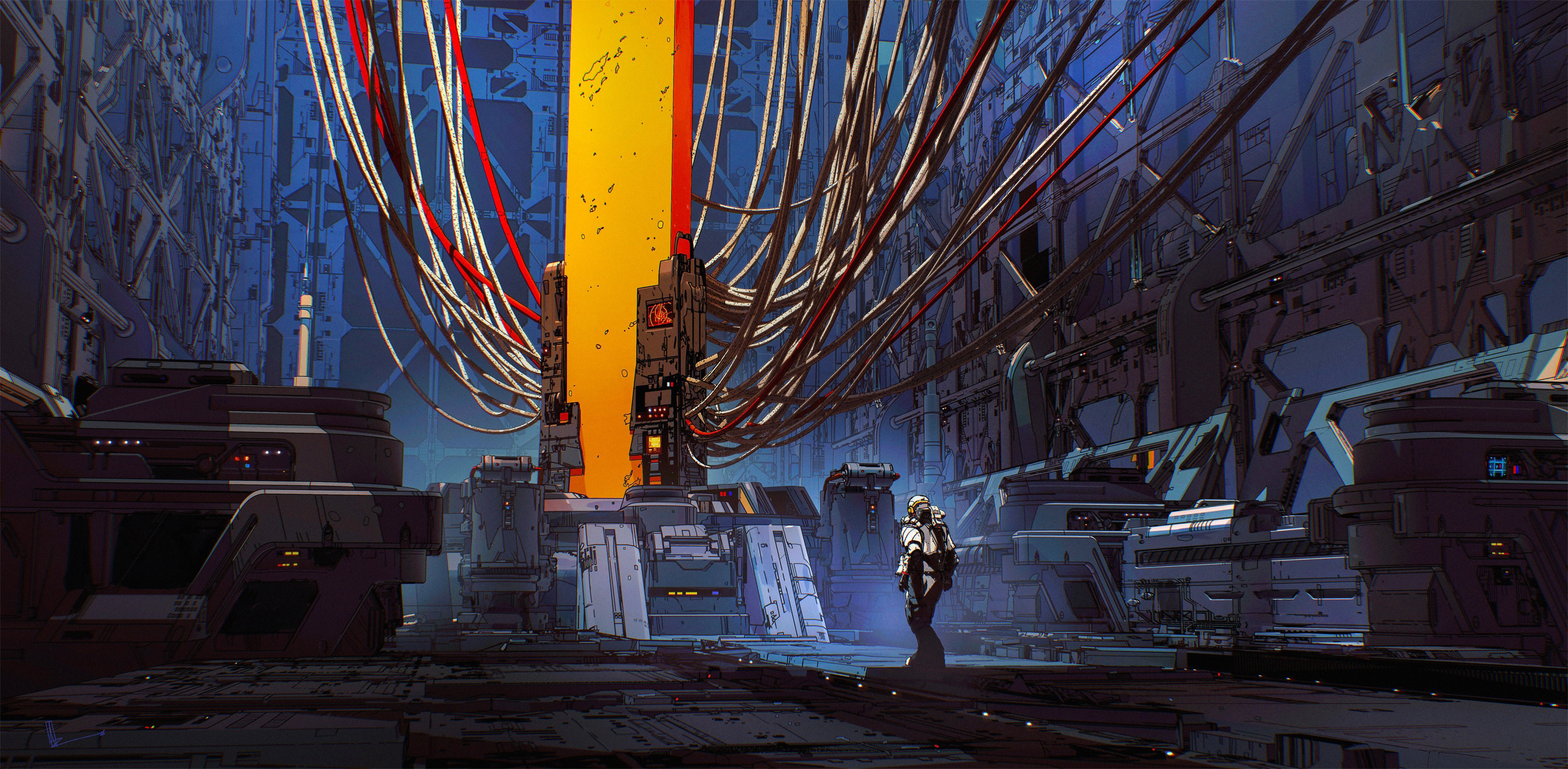 Artwork Digital Art Science Fiction Astronaut Futuristic 2600x1276