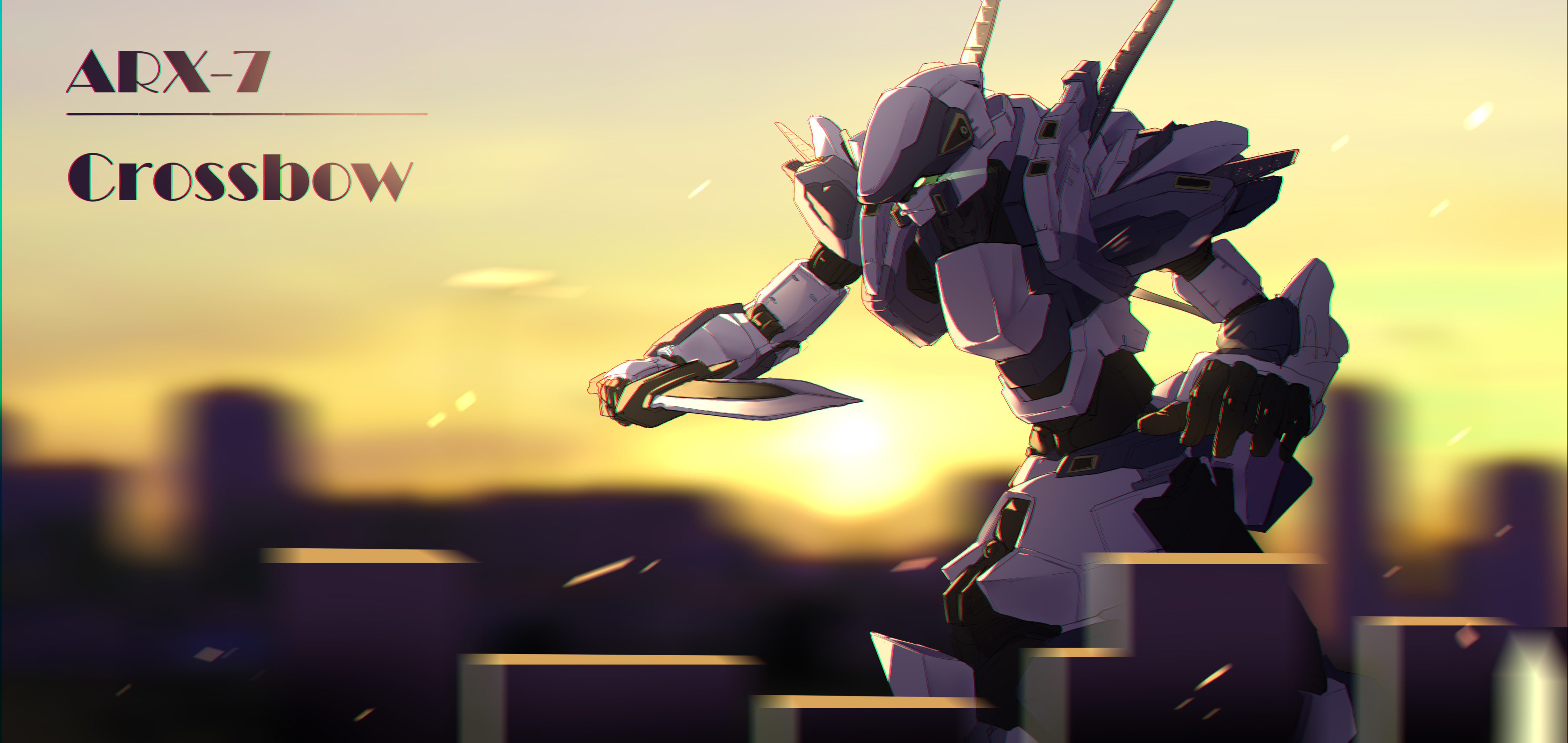 Anime Mechs Super Robot Wars Full Metal Panic ARX 7 Arbarest Artwork Digital Art Fan Art 4488x2126