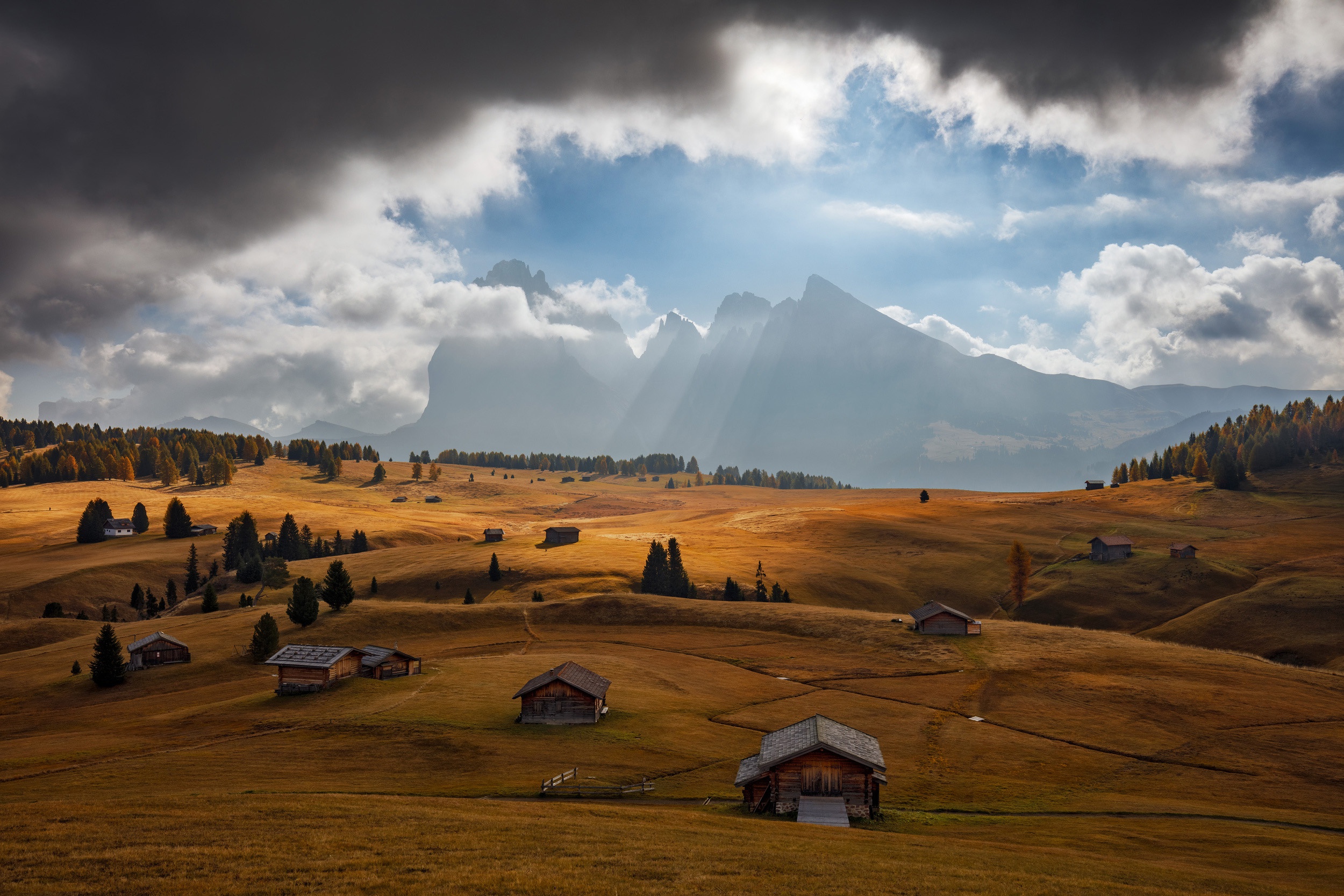 Landscape Nature Field Clouds Mountains Outdoors Sky 2500x1667