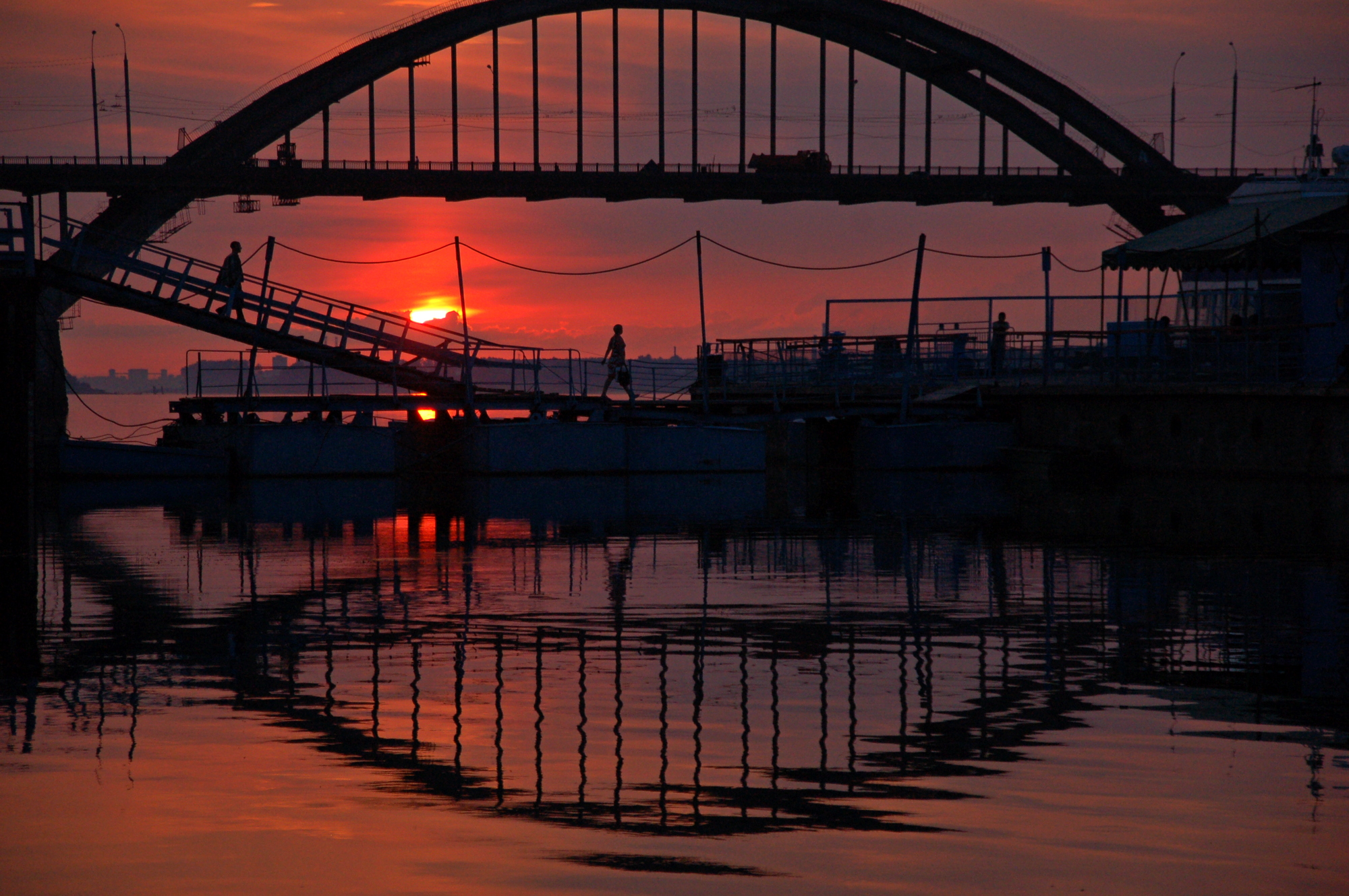 Architecture Building Photography Bridge River Reflection Sunset People Silhouette 2000x1330