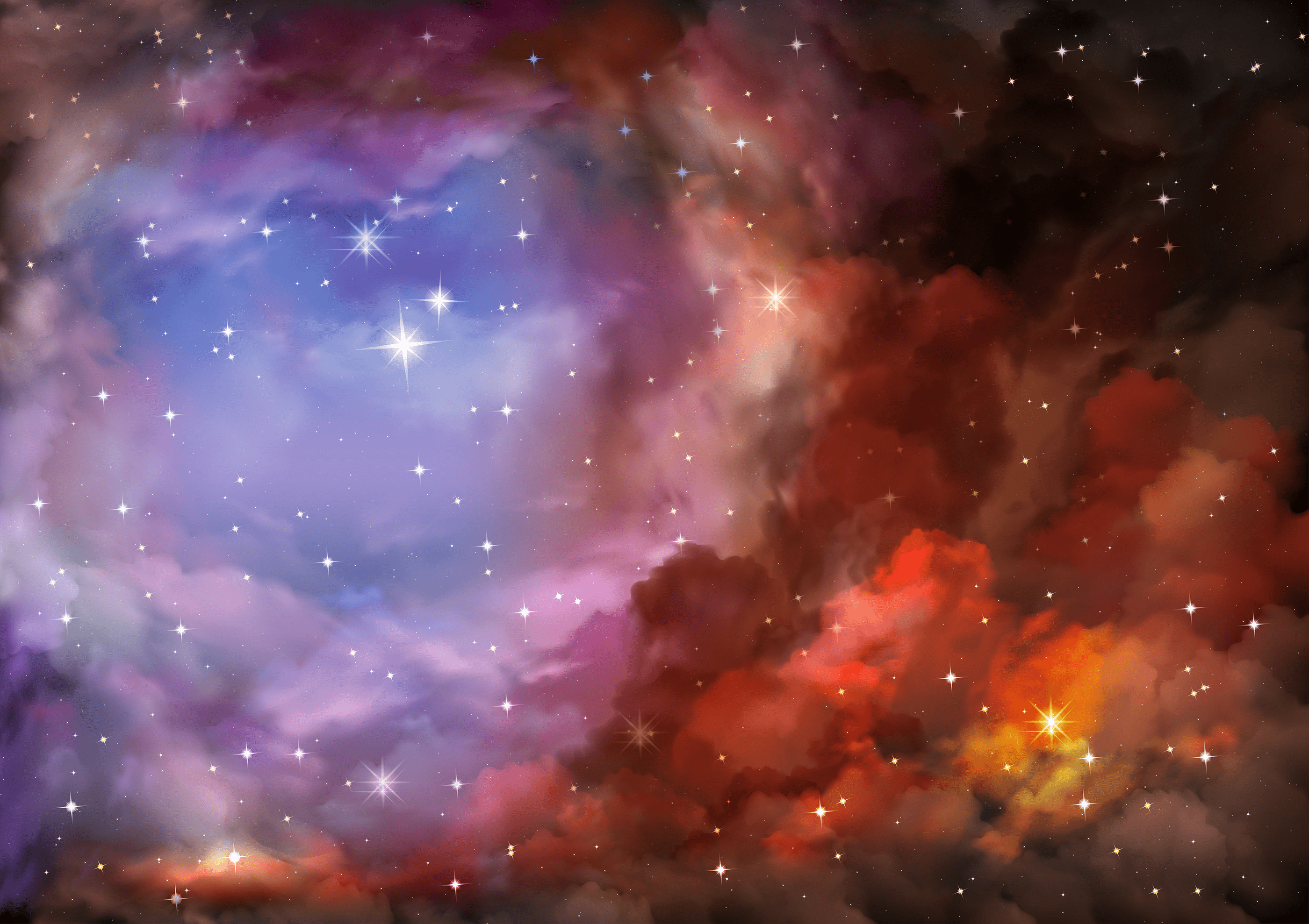 Digital Digital Art Artwork Space Stars Nebula Clouds Render Colorful Space Art 2800x1978