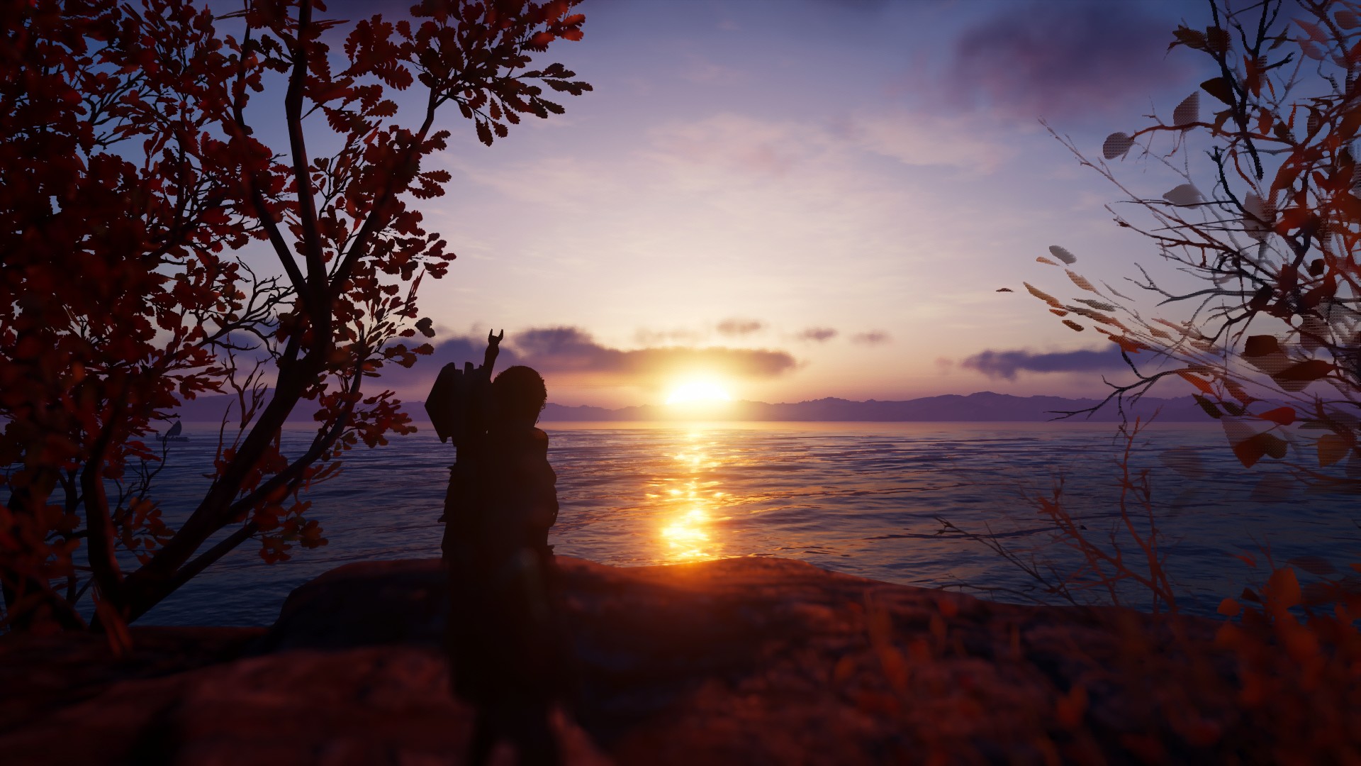 Assassins Creed Odyssey Screen Shot Sunrise Kassandra Depth Of Field Video Game Landscape Women Vide 1920x1080