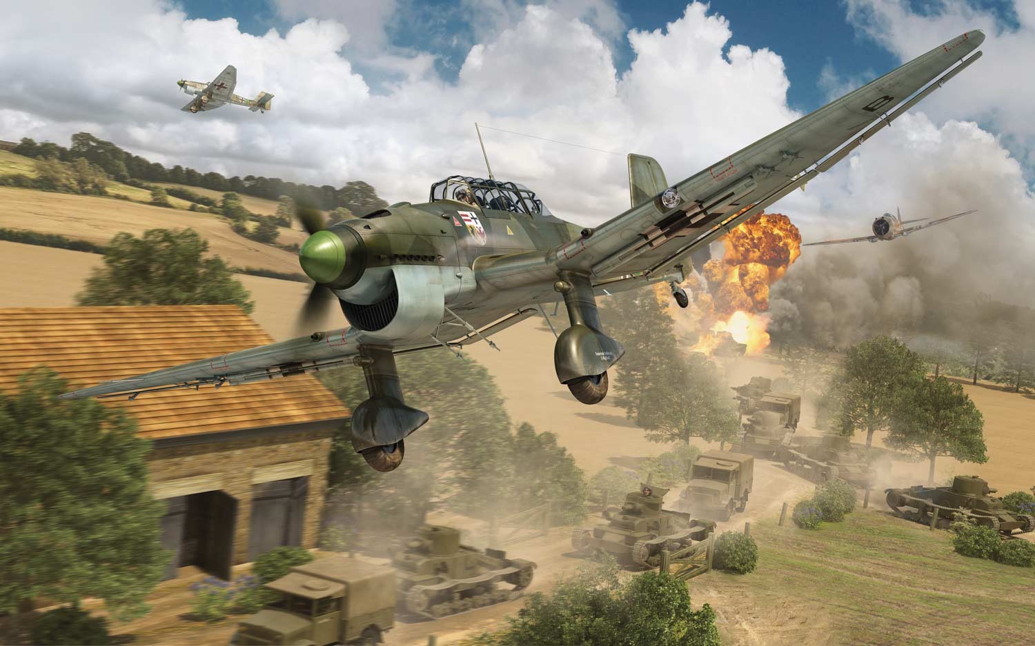 World War Ii Military Military Aircraft Aircraft Airplane Boxart Junkers Ju 87 Stuka Dive Bomber Bom 1500x937