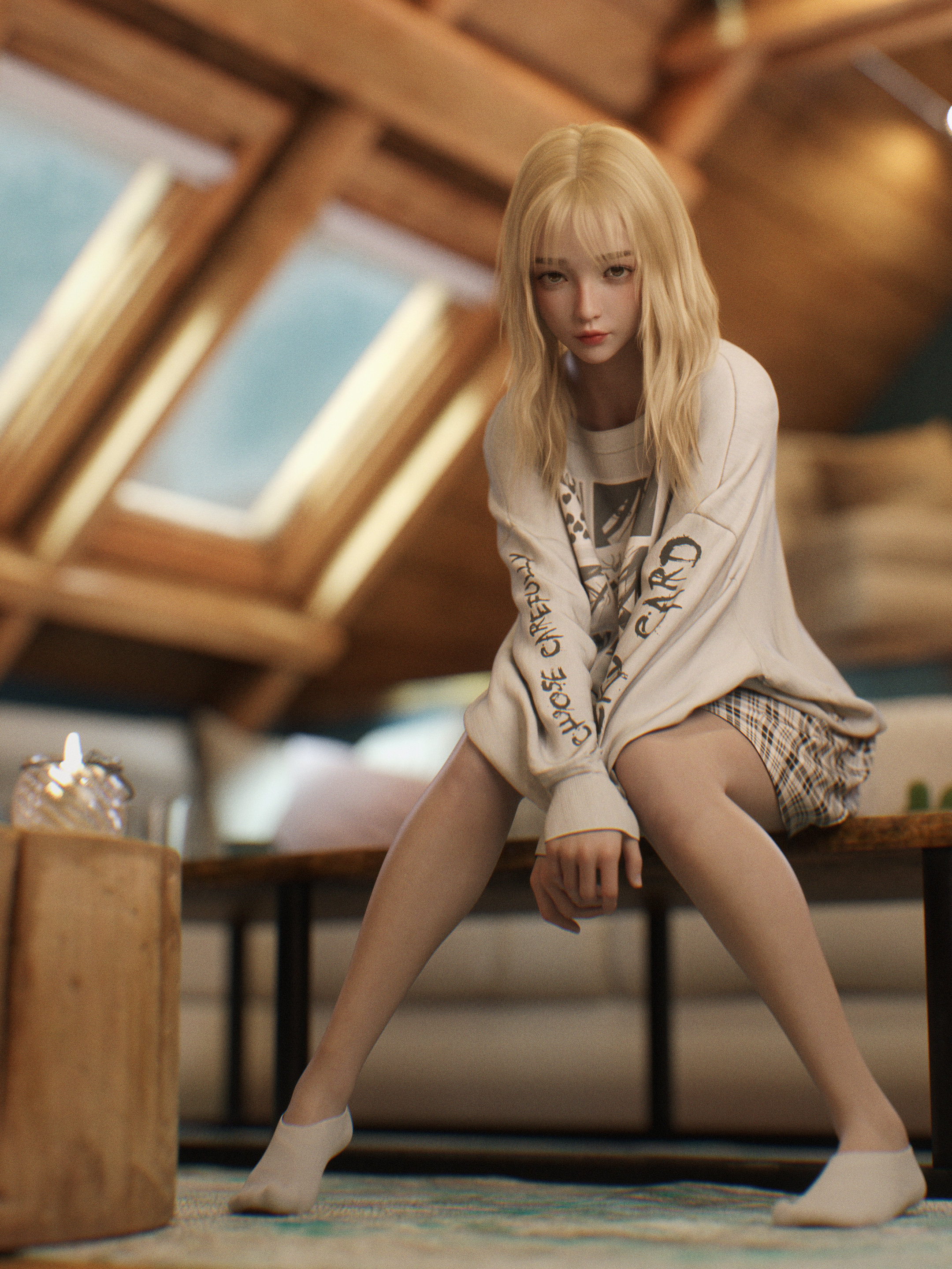 3D CG Fantasy Girl Blonde 2160x2880