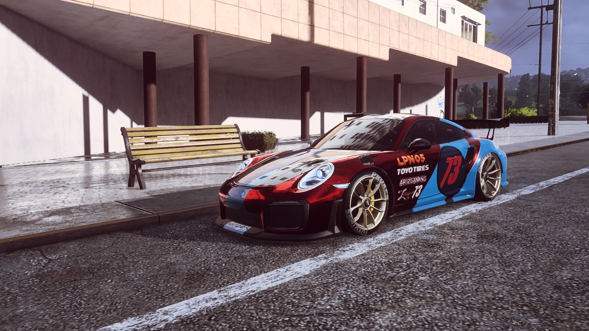 Car Porsche Gt2 Rs Need For Speed Heat Bench Gold Wheels PlayStation 4 1920x1080