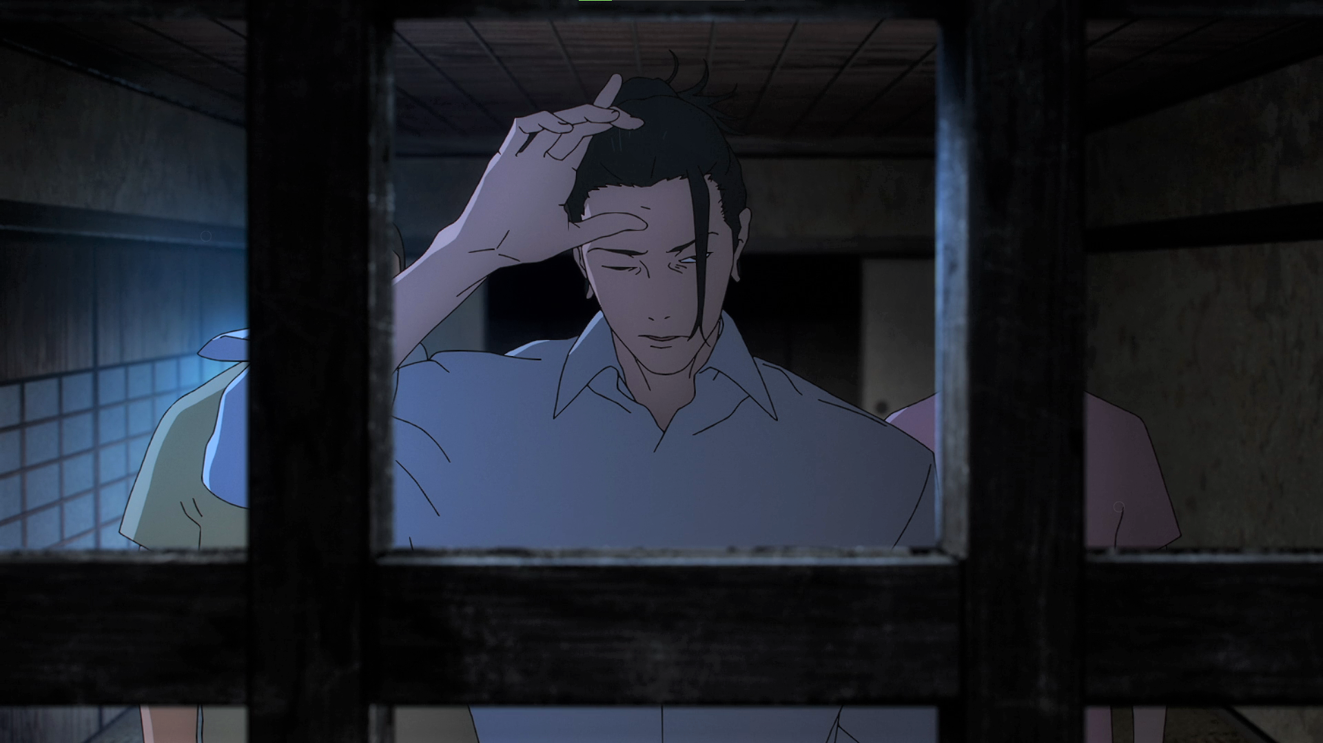 Jujutsu Kaisen Suguru Geto Bun Earring Window Anime Anime Screenshot Anime Boys Hands One Eye Closed 1920x1079