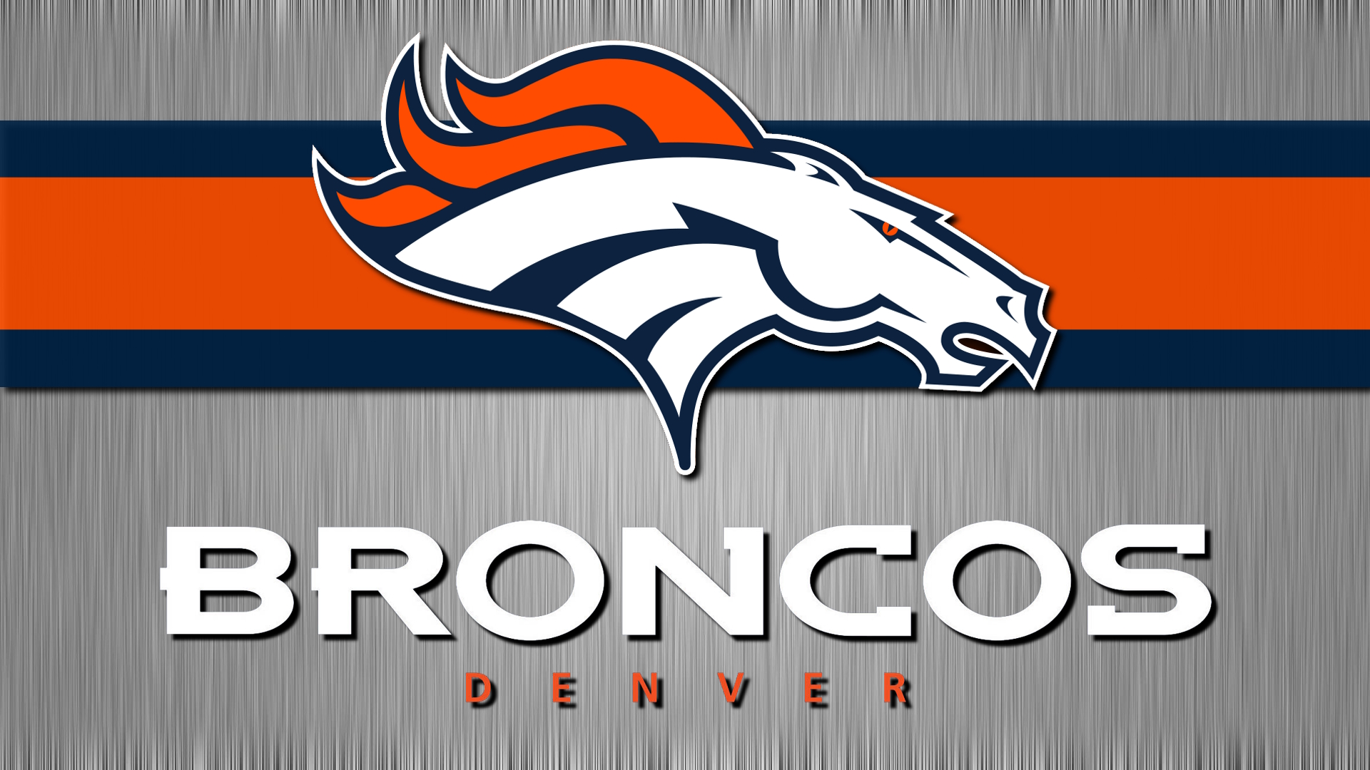Denver Broncos NFL American Football Denver Colorado Logo Digital Art 1920x1080