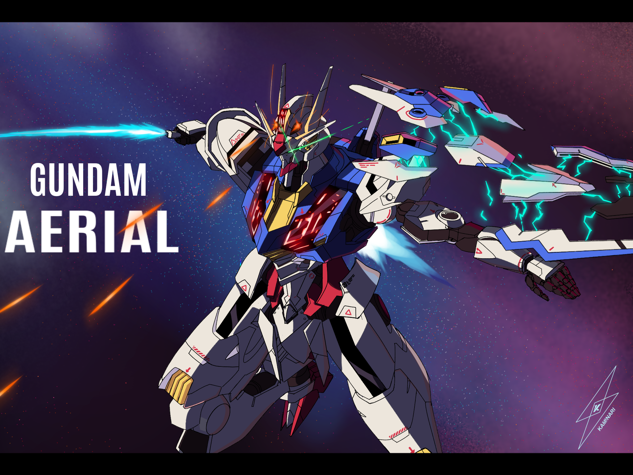 Anime Mechs Gundam Super Robot Taisen Mobile Suit Gundam THE WiTCH FROM MERCURY Gundam Aerial Artwor 2048x1536