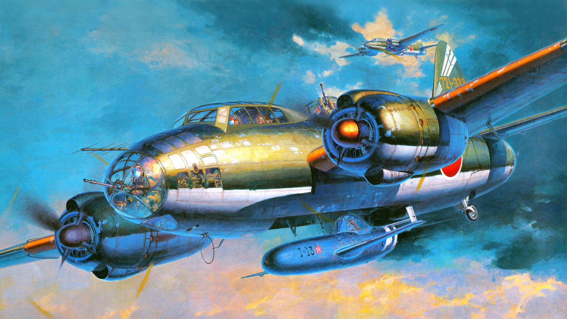 World War Ii World War War Military Military Aircraft Aircraft Airplane Bomber Boxart Artwork Painti 1920x1080