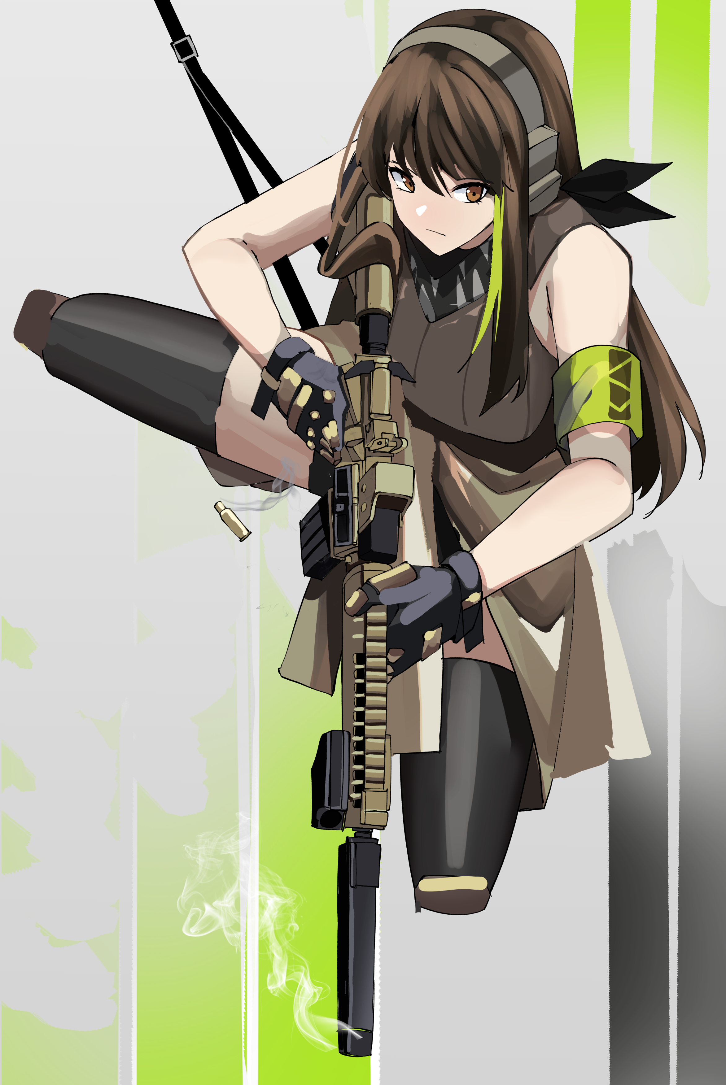 Anime Anime Girls Girls Frontline M4A1 Girls Frontline Long Hair Brunette Solo Artwork Digital Art F 2344x3504