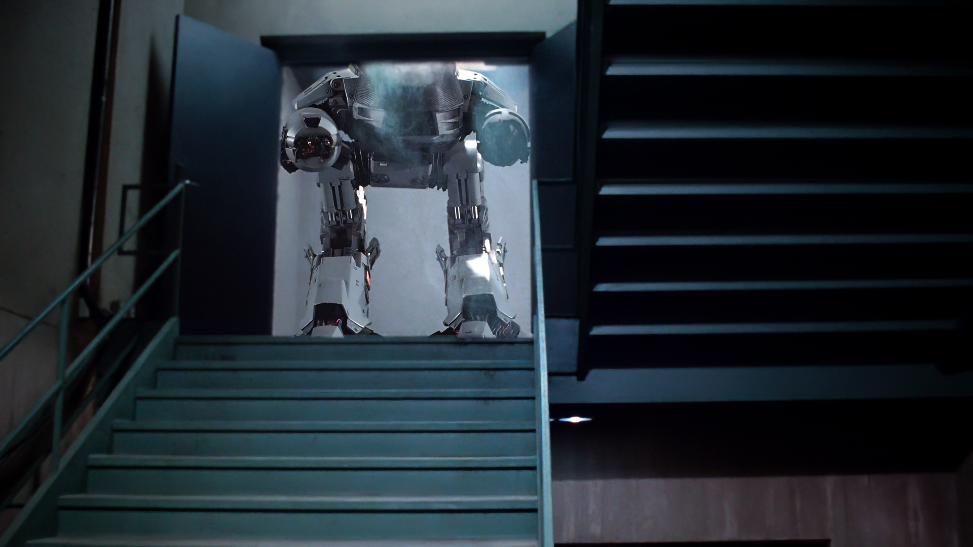 RoboCop Movies Film Stills Stairs D 209 Robot Door 1920x1080