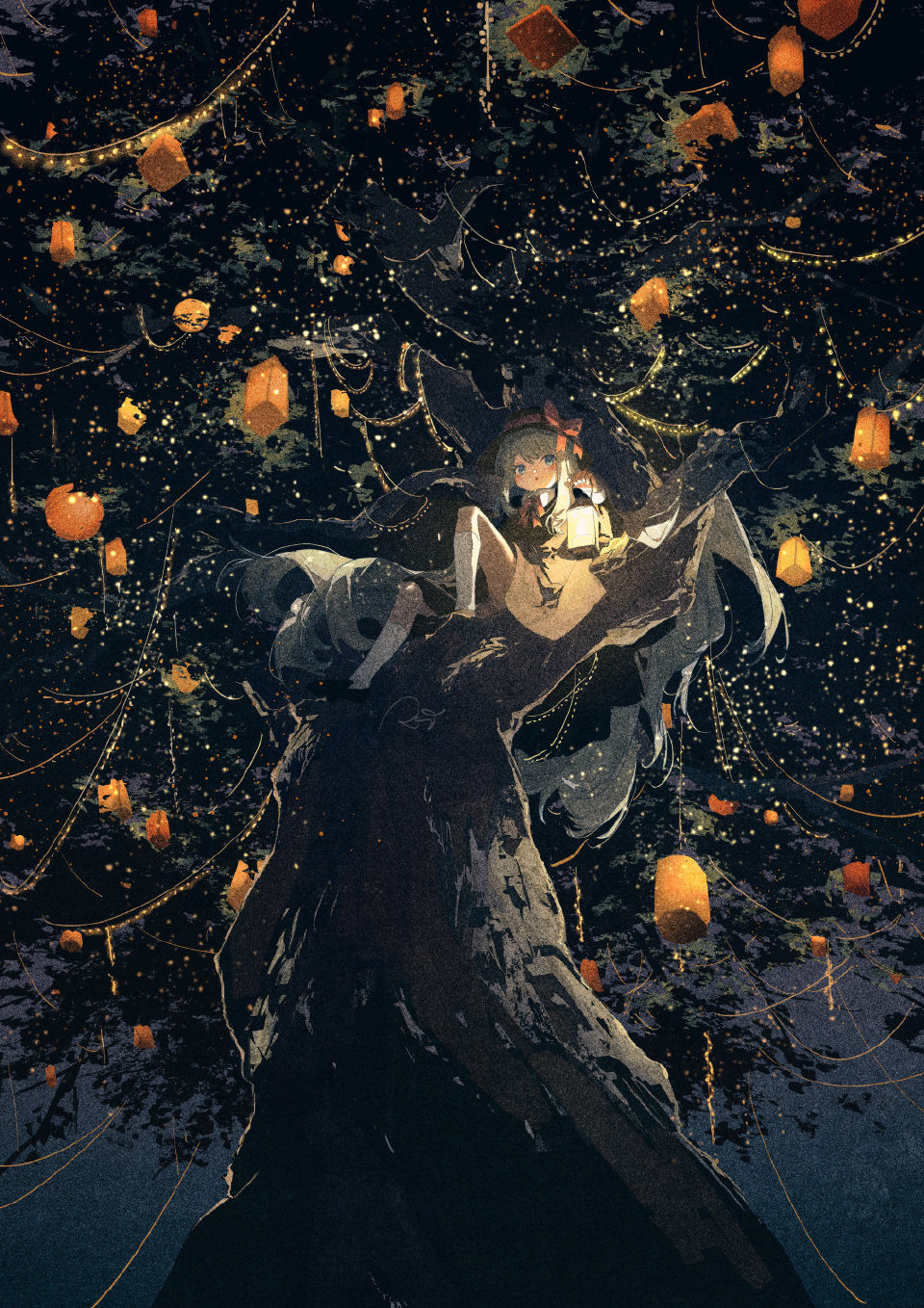 Artwork Anime Girls Lantern Trees 960x1358