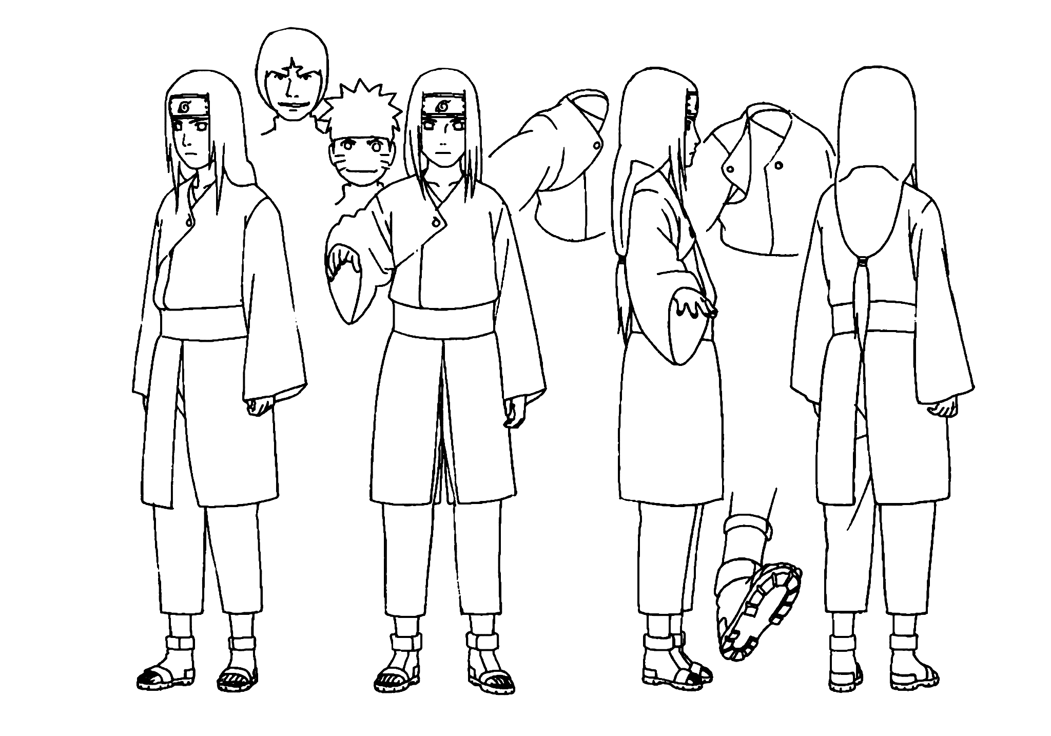 Naruto Anime Outline Naruto Shippuuden Hyuuga Neji Anime Boys Uzumaki Naruto Maito Gai 2048x1434
