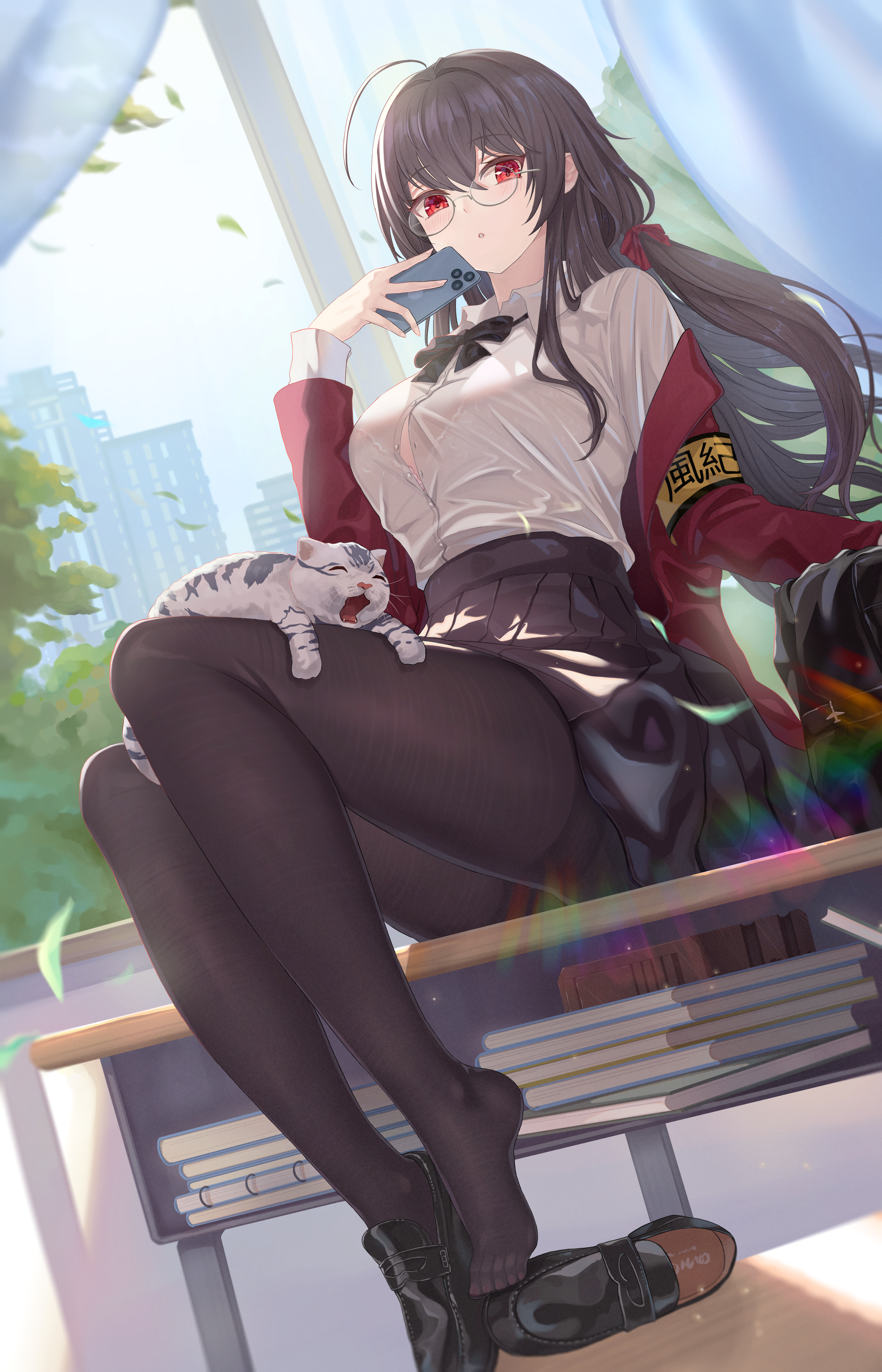 Anime Anime Girls Azur Lane Taihou Azur Lane Long Hair Black Hair Solo Artwork Digital Art Fan Art S 2894x4500